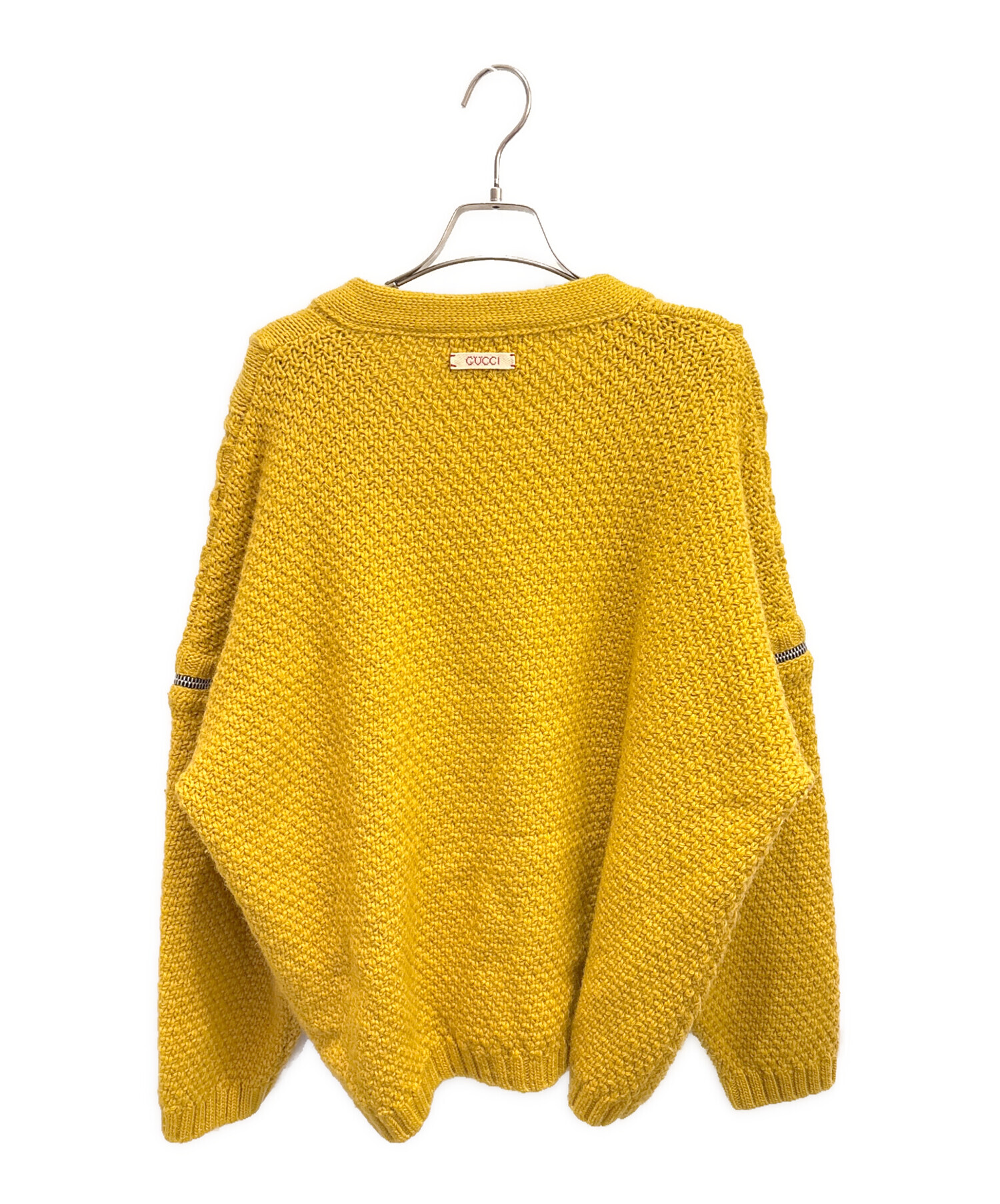 中古・古着通販】GUCCI (グッチ) V-neck cable-knit wool jumper/V