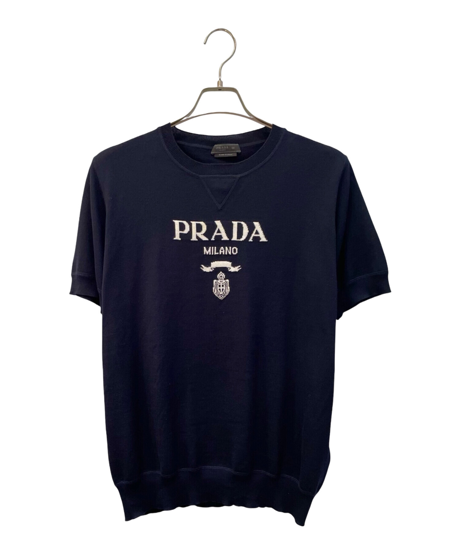 中古・古着通販】PRADA (プラダ) ロゴハイゲージ ショートスリーブ
