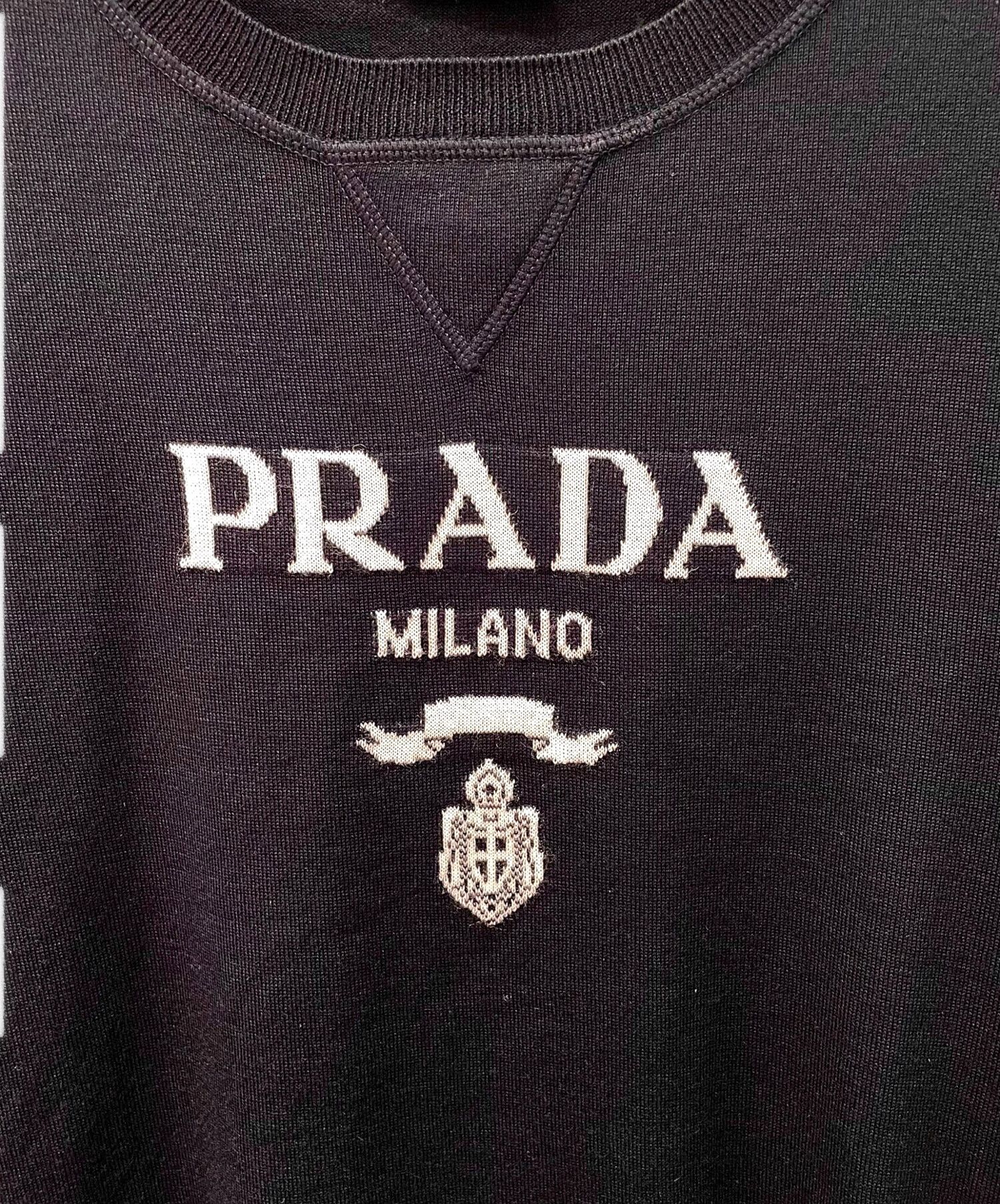 中古・古着通販】PRADA (プラダ) ロゴハイゲージ ショートスリーブ