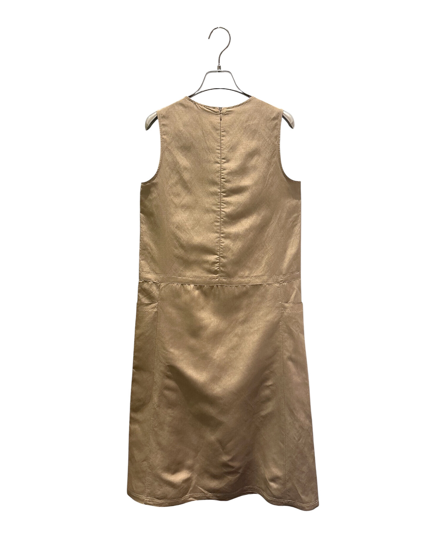 【新品】MaxMara ノースリーブワンピース 中古・古着通販】MaxMara (マックスマーラ) シルク＆リネン