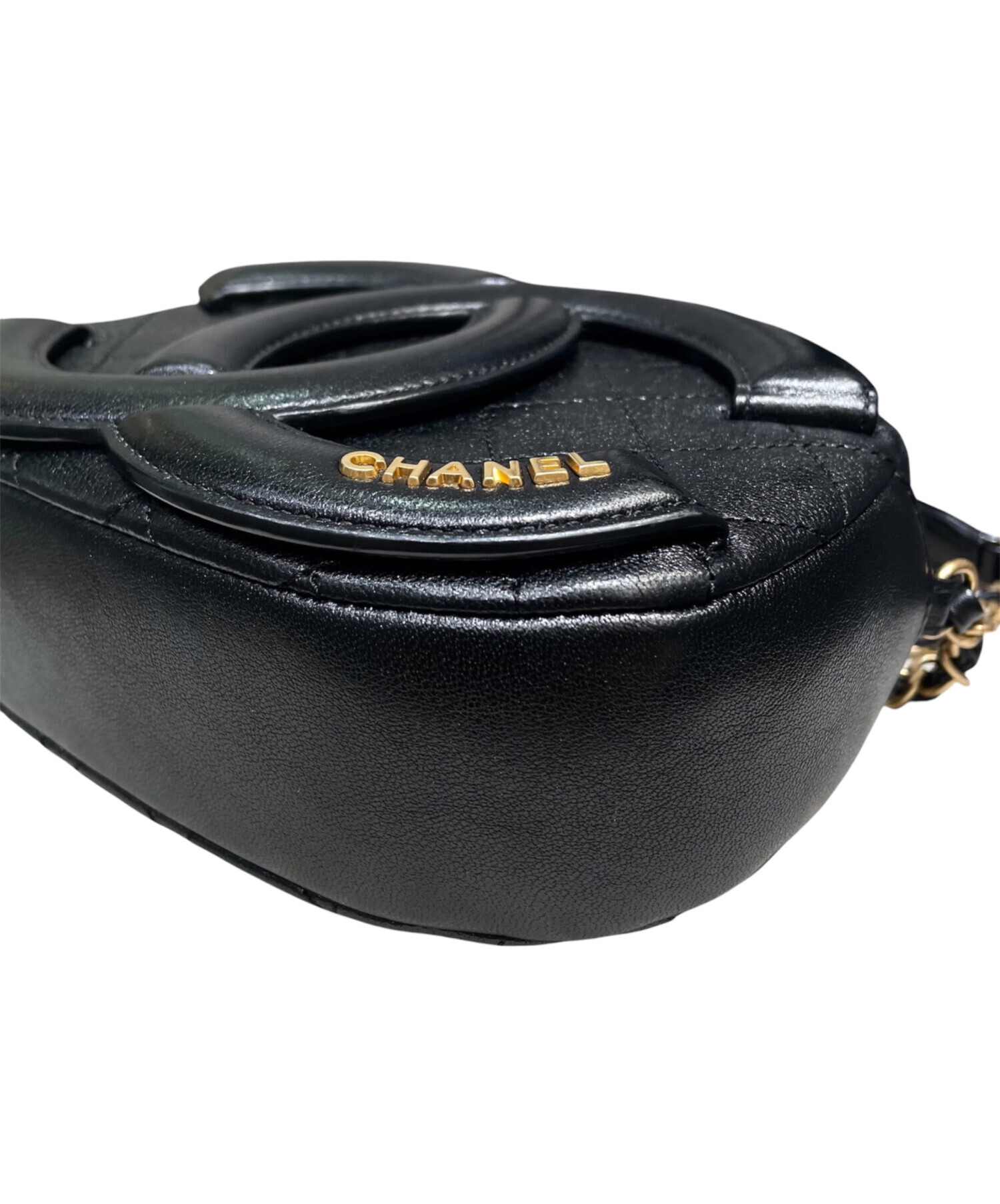 CHANEL MAKEUP キルティングチェーンショルダバック 中古・古着通販】CHANEL (シャネル) ビッグココマーク キルティング