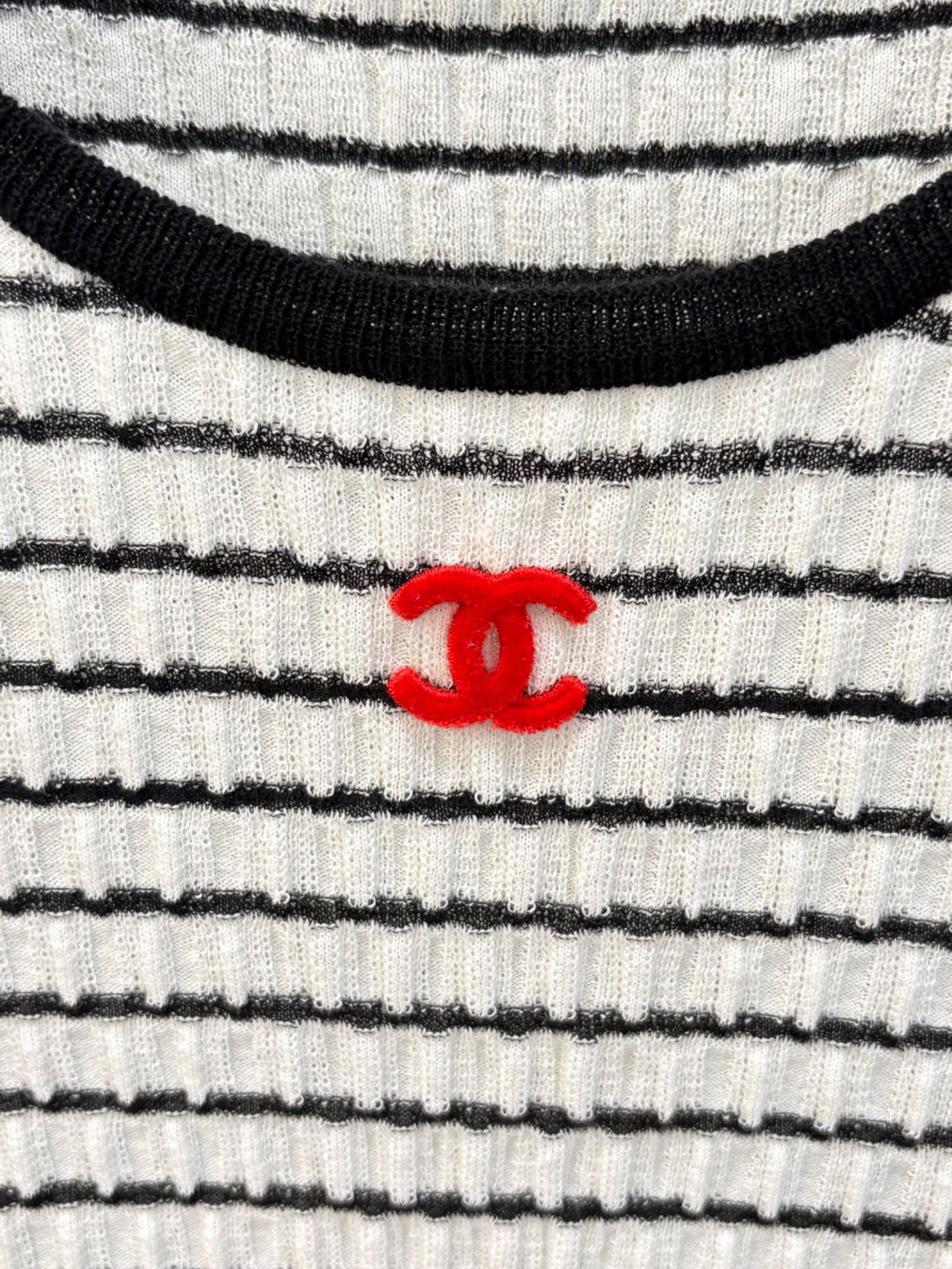 中古・古着通販】CHANEL (シャネル) ココマーク ボーダーニット