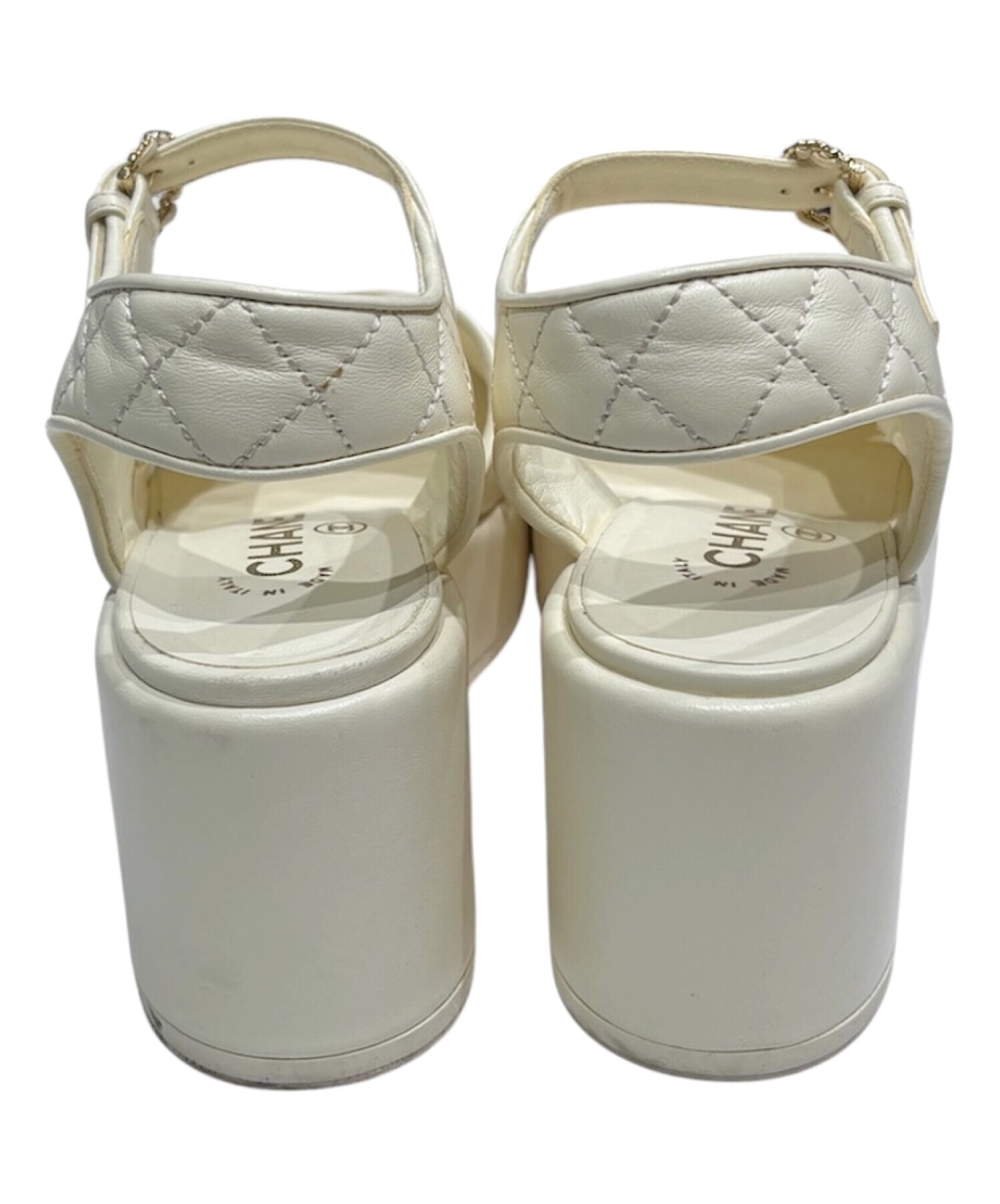 中古・古着通販】CHANEL (シャネル) ココマークウェッジソールサンダル