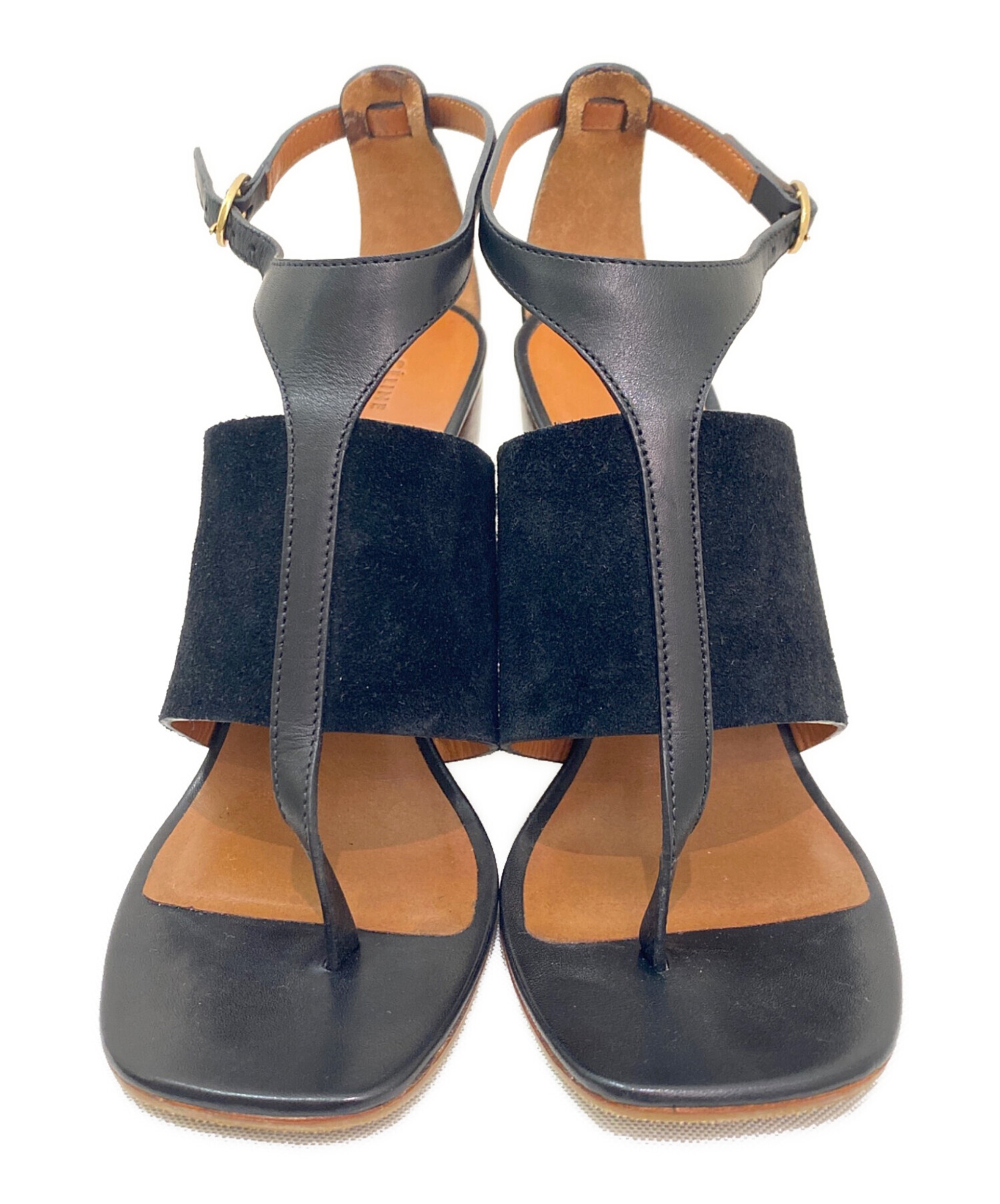 中古・古着通販】CELINE (セリーヌ) ストラップサンダル ブラック
