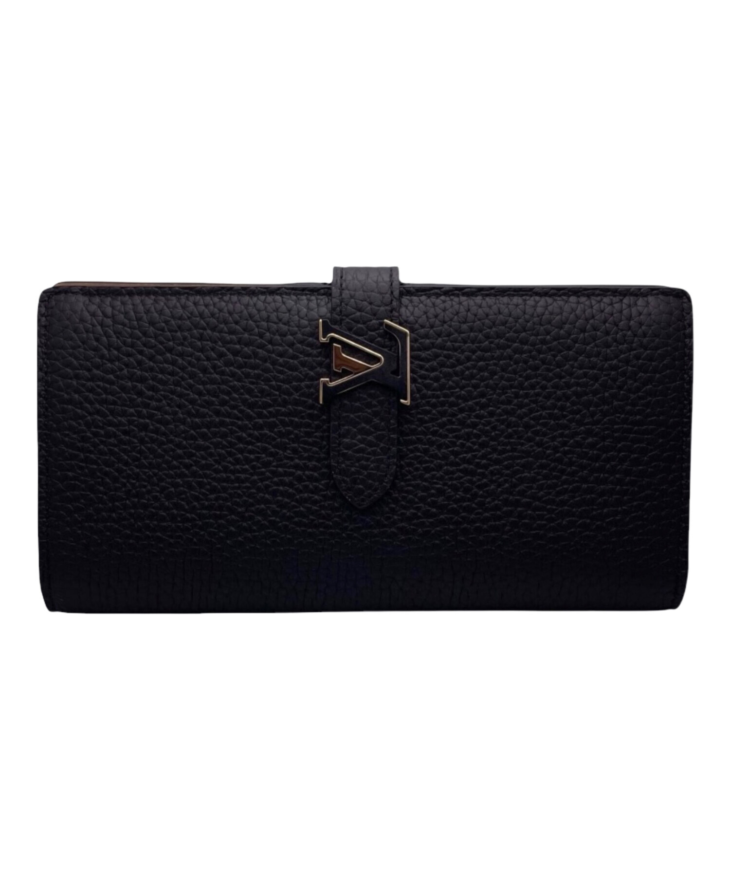 ルイヴィトン LV ヴェルティカル ウォレット カプシーヌ 黒 ブラック 中古・古着通販】LOUIS VUITTON (ルイ ヴィトン) LVヴェルティカル