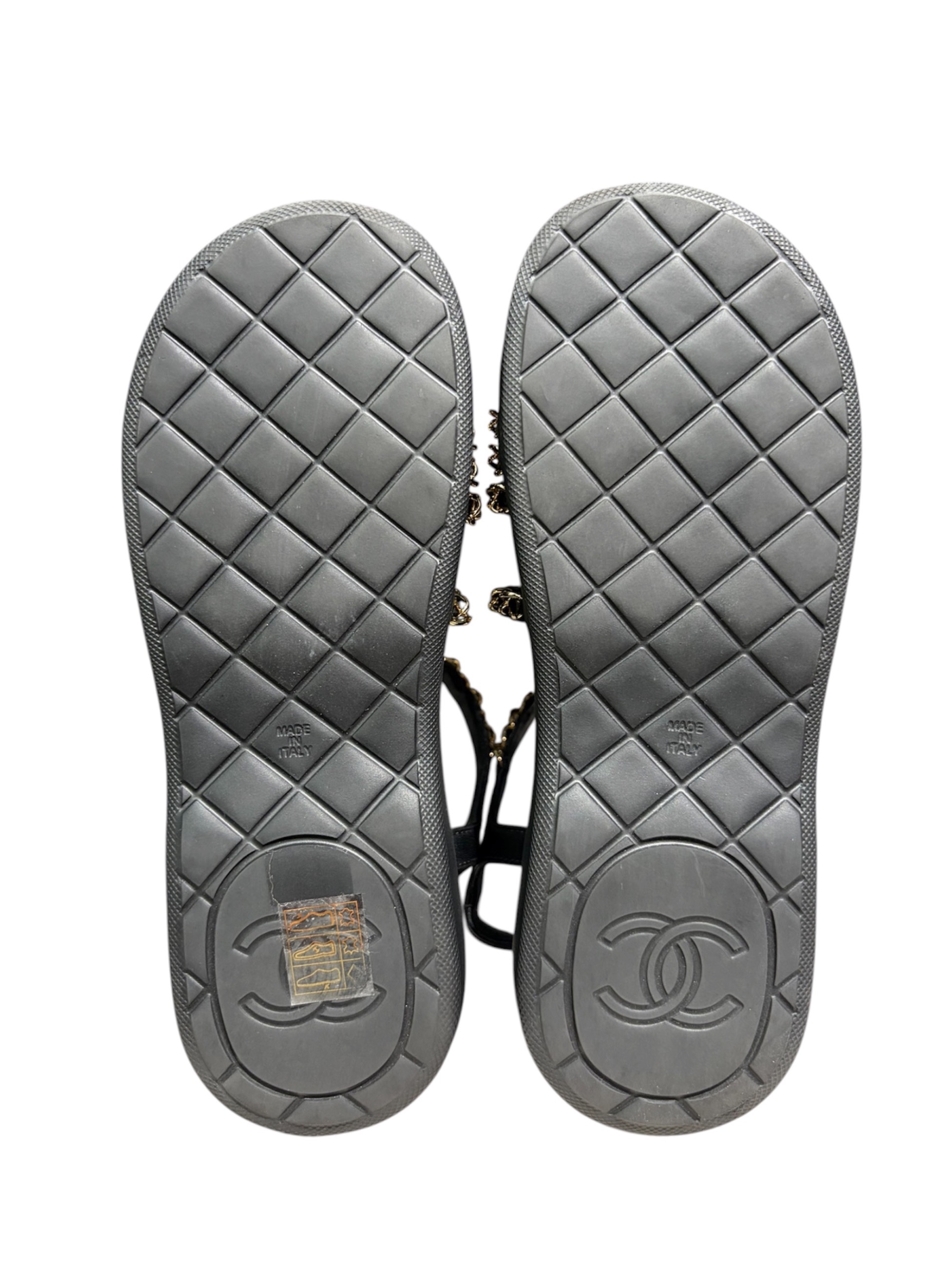 中古・古着通販】CHANEL (シャネル) チェーンストラップサンダル