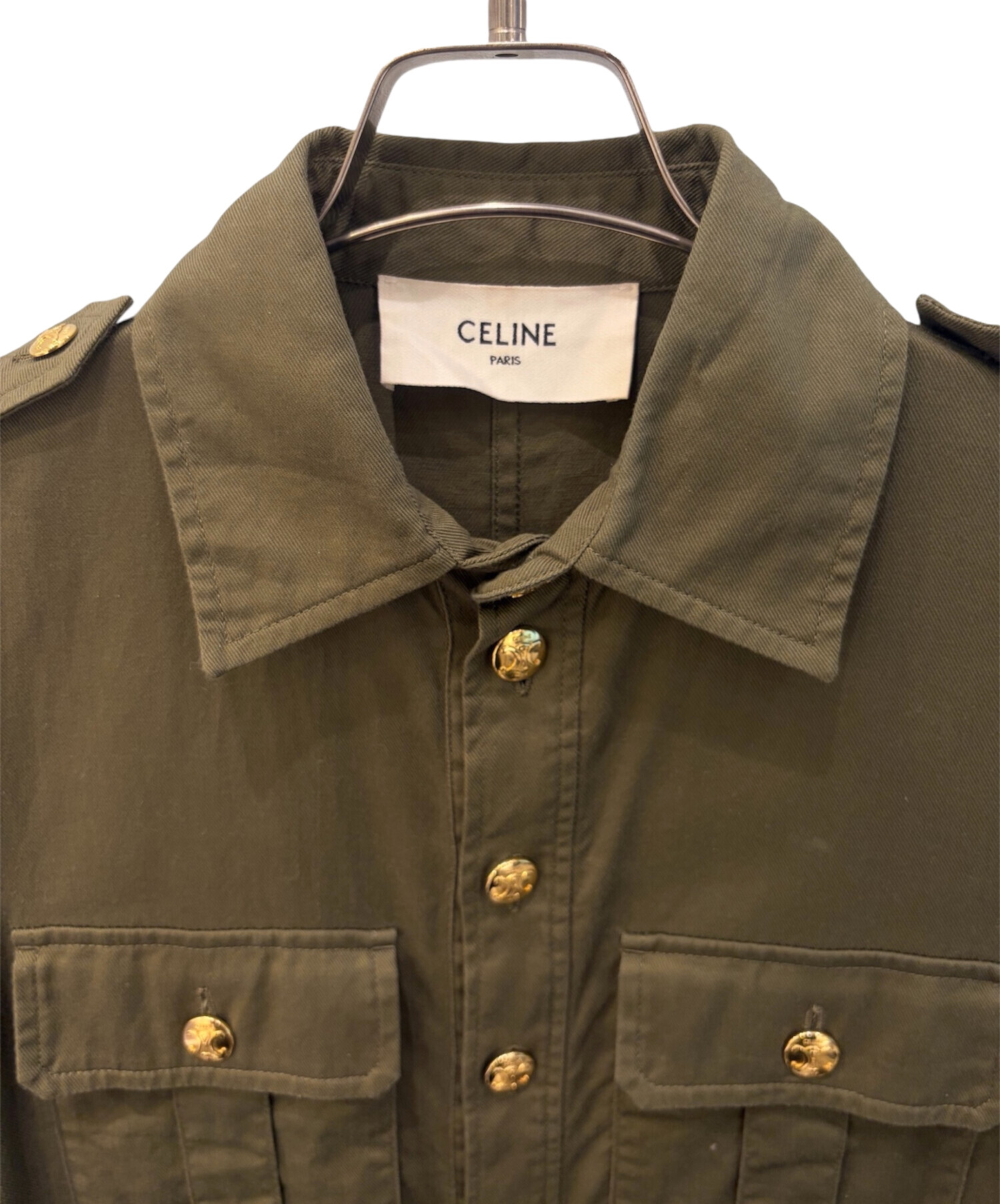中古・古着通販】CELINE (セリーヌ) ミリタリーポケットシャツ