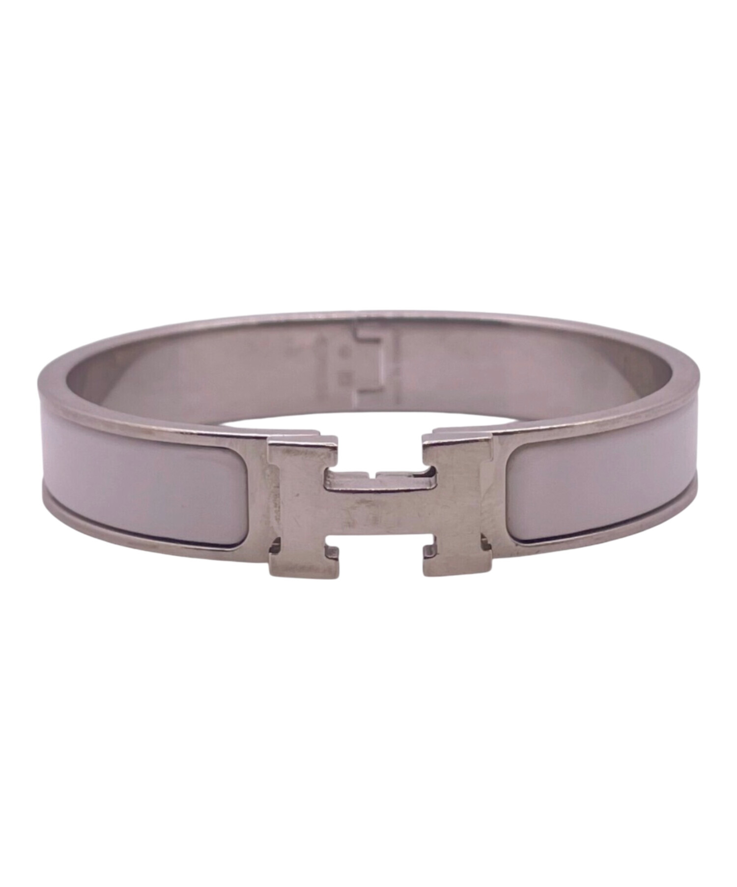 【中古】HERMES エルメス バングル 中古・古着通販】HERMES (エルメス) バングル/クリックH ホワイト