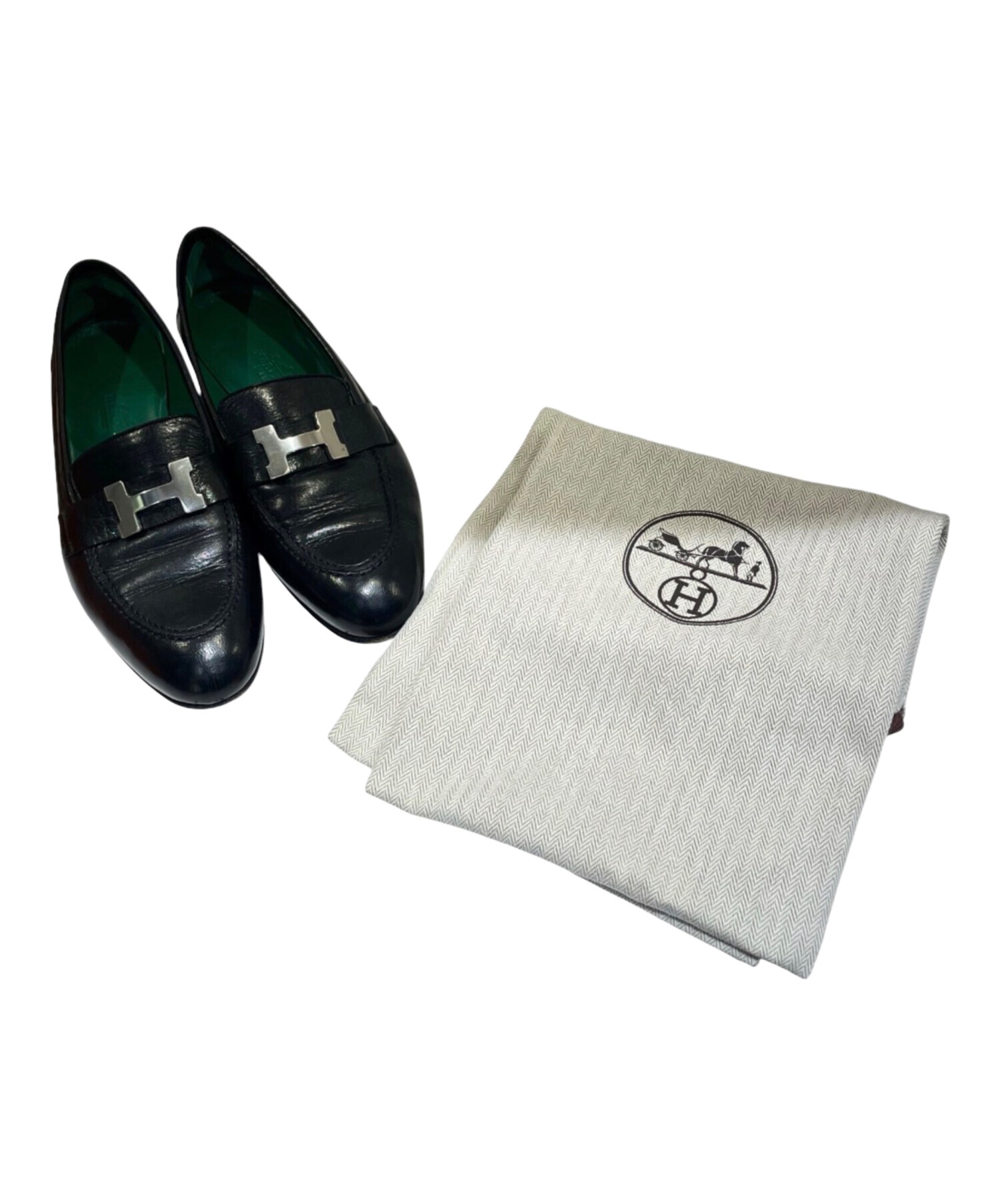 HERMES エルメス ローファー サイズ43.5 Hロゴ アピ金具 革靴 イタリア製 ブランド古着【中古】20240608/GP7398 中古・古着通販】HERMES (エルメス) Hロゴローファー/モカシン/パリ