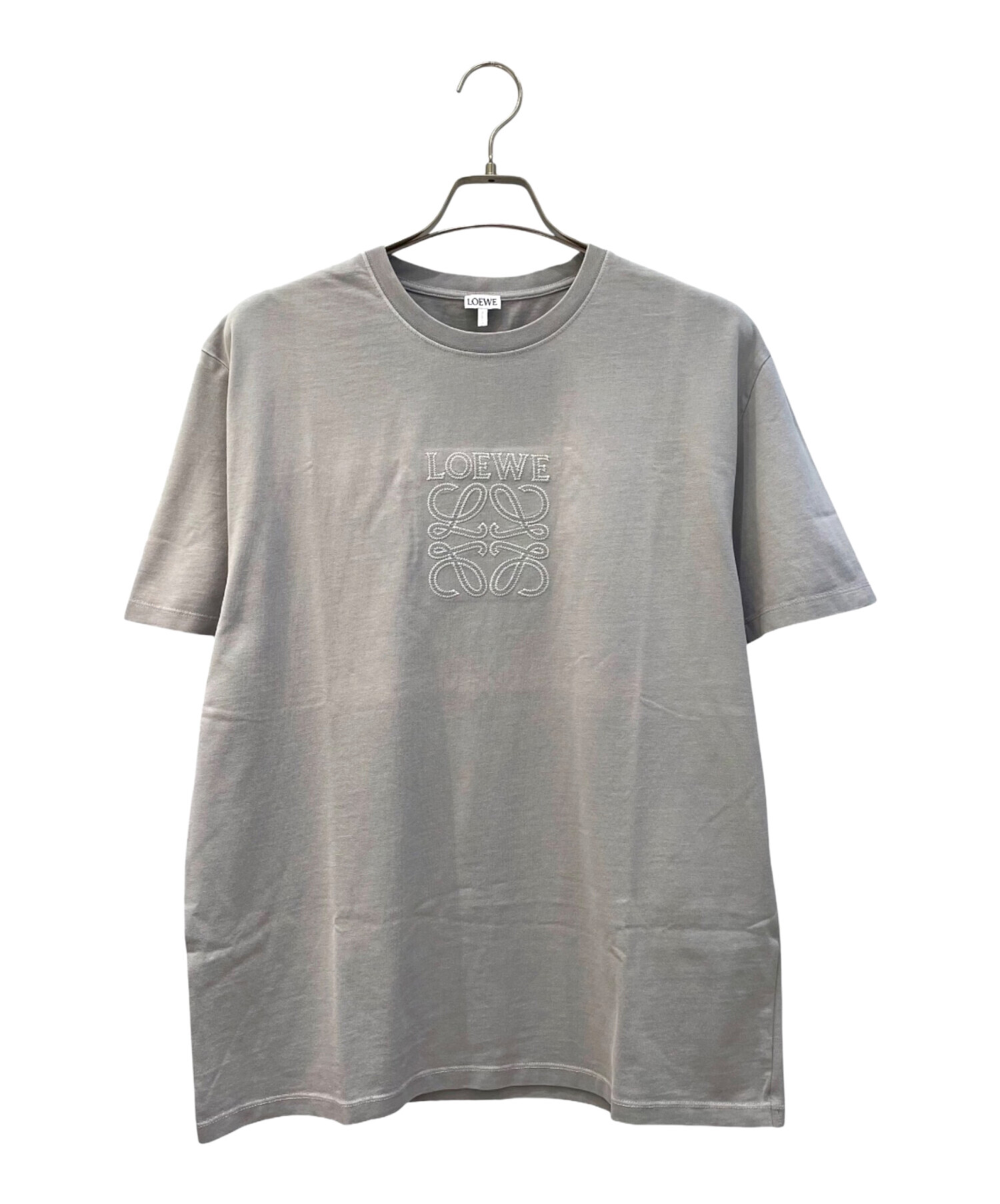 LOEWE アナグラム 刺繍 Tシャツ グレー 中古・古着通販】LOEWE (ロエベ) アナグラム刺繍カットソー グレー