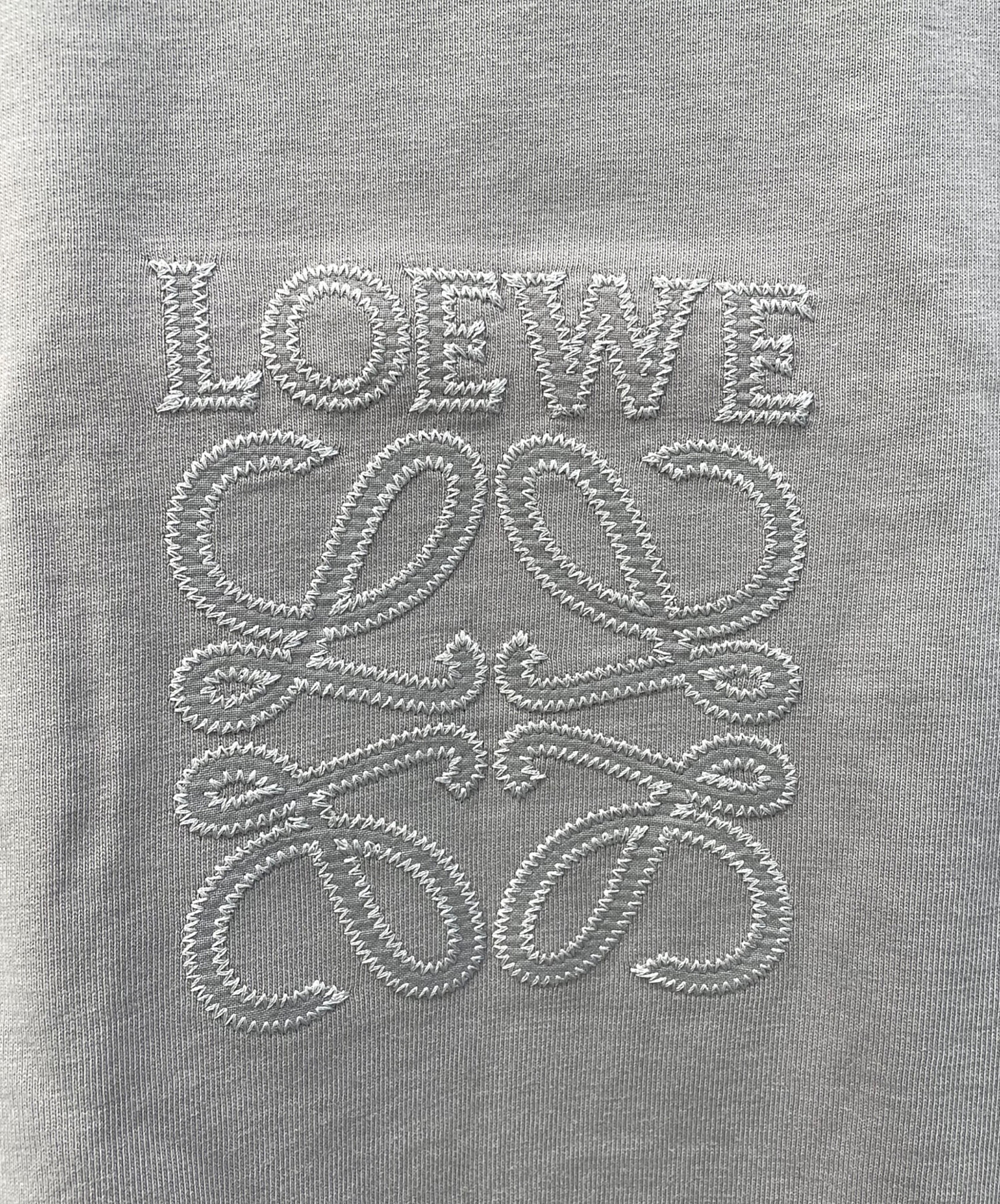 中古・古着通販】LOEWE (ロエベ) アナグラム刺繍カットソー グレー