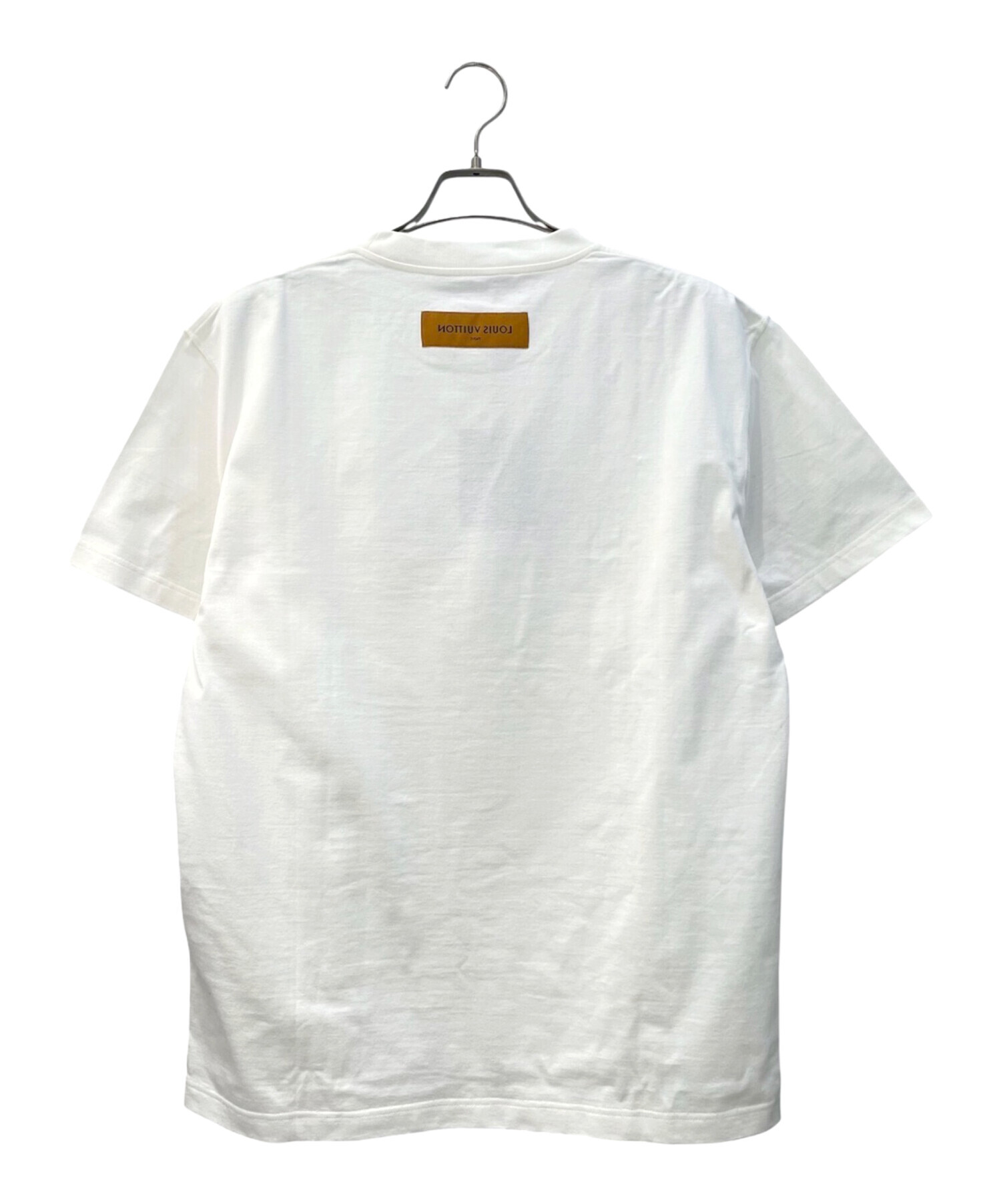 LOUIS VUITTON エンボスロゴ Tシャツ ホワイト 半袖 中古・古着通販】LOUIS VUITTON (ルイ ヴィトン) エンボスLV Tシャツ
