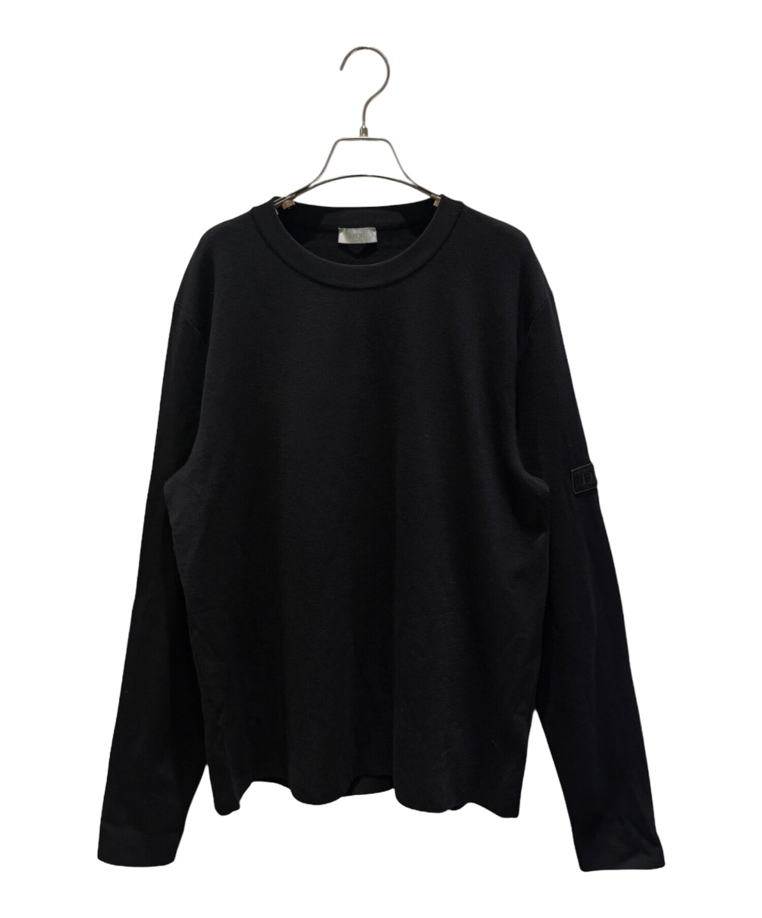 Dior Homme ディオールオム ニット・セーター S 紺等 【古着】【中古】 中古・古着通販】DIOR HOMME (ディオール オム) ロゴパッチ付きウール