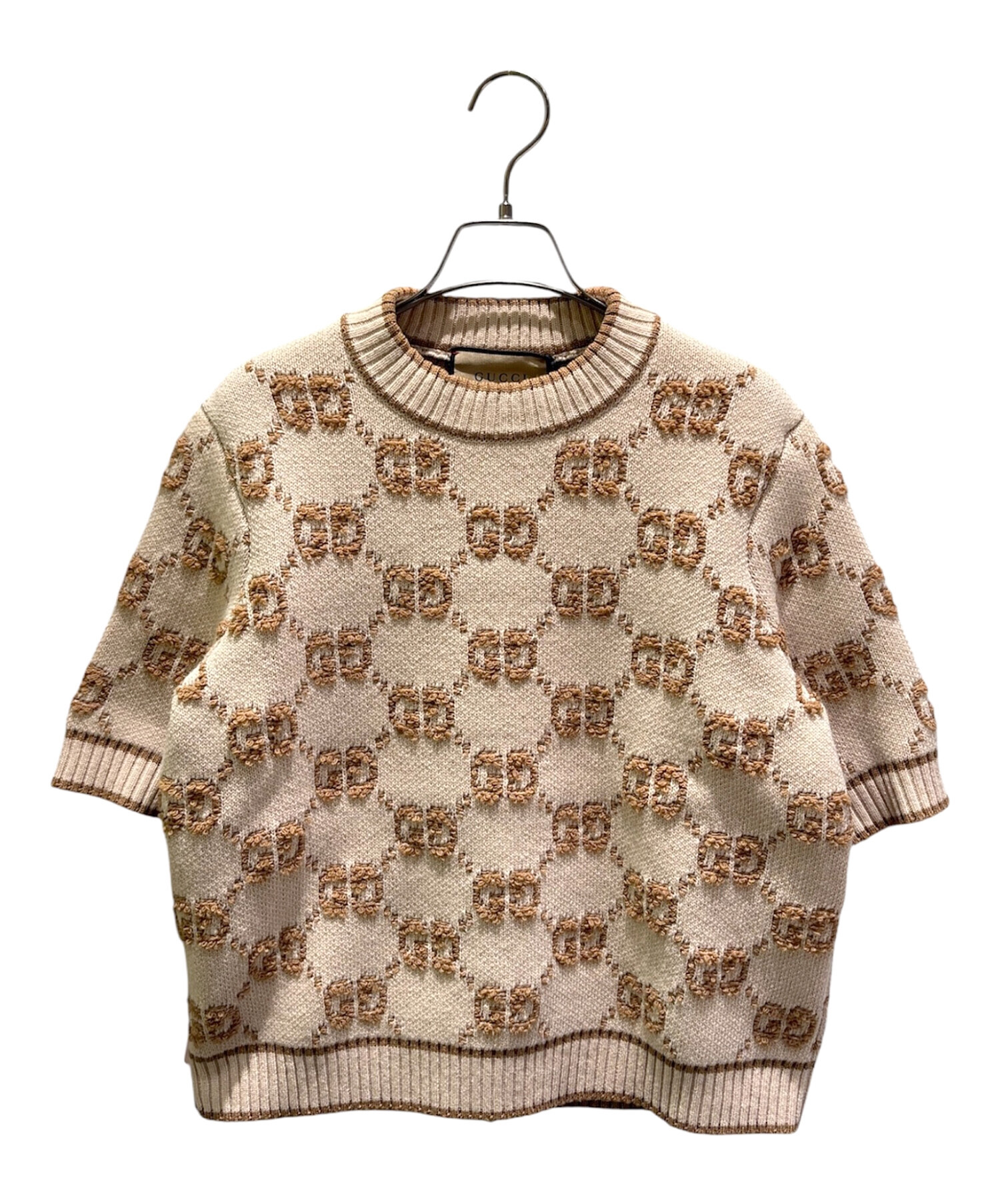 中古・古着通販】GUCCI (グッチ) GGロゴショートスリーブニット