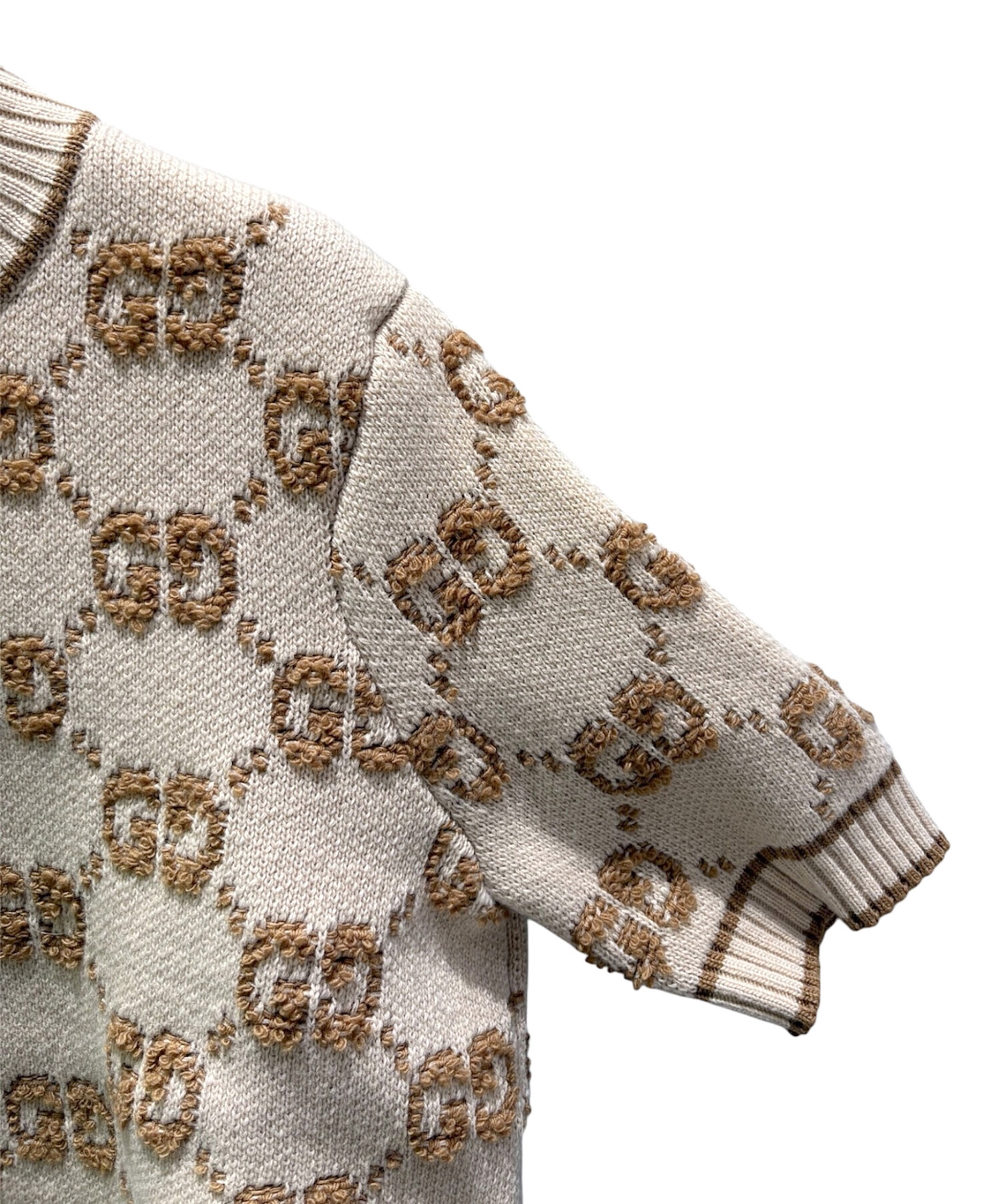 中古・古着通販】GUCCI (グッチ) GGロゴショートスリーブニット
