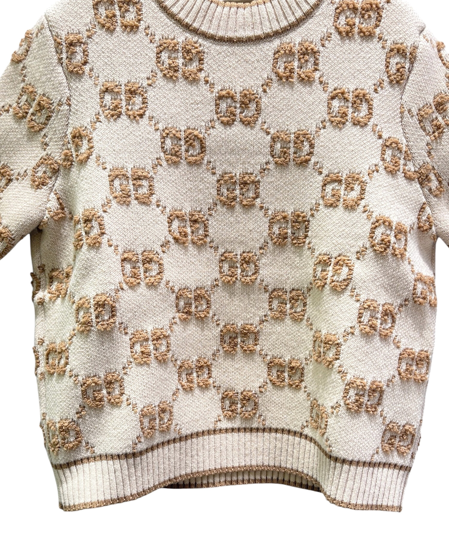 中古・古着通販】GUCCI (グッチ) GGロゴショートスリーブニット
