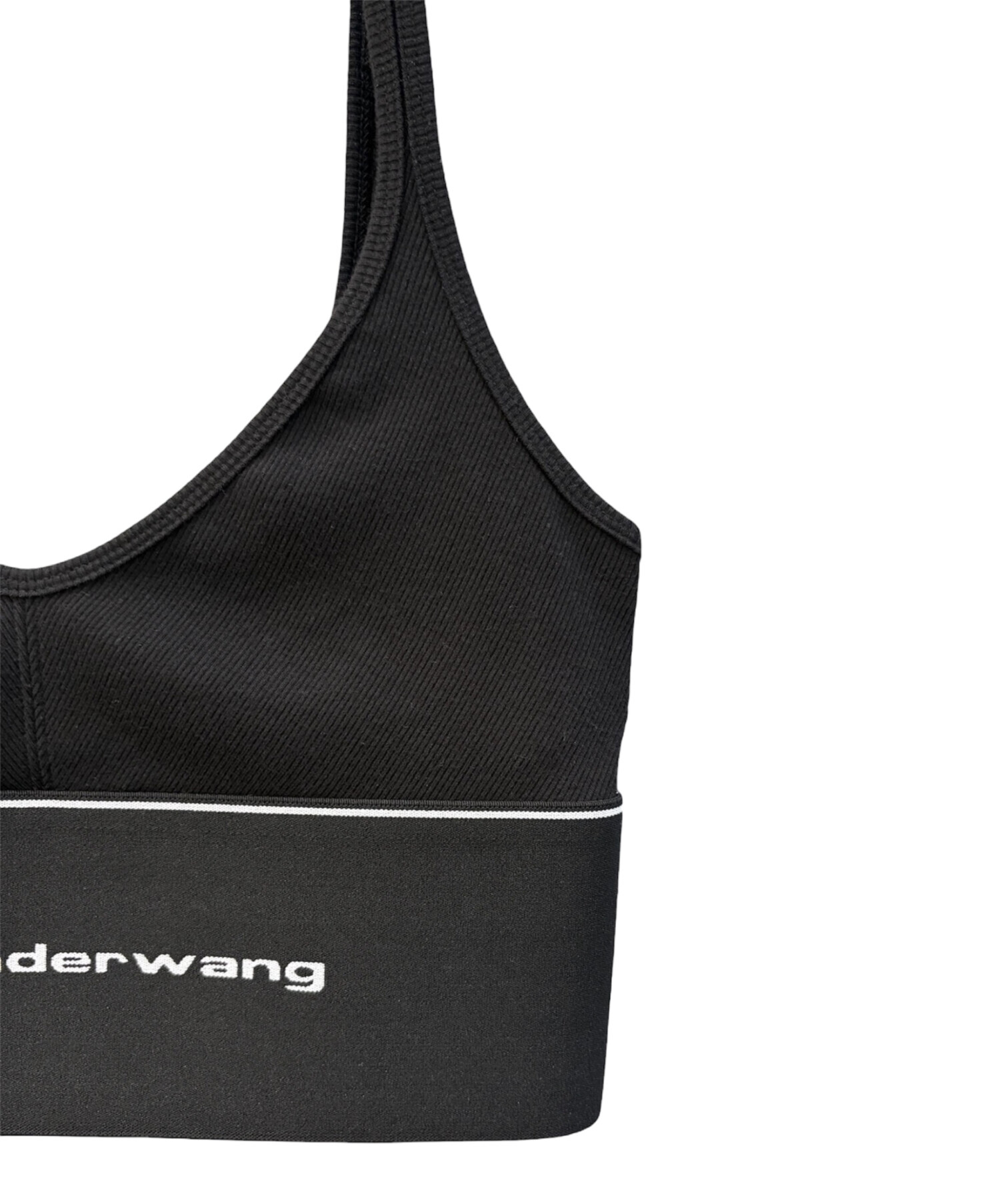 ALEXANDER WANG リブジャージー ロゴ エラスティック ブラ 中古・古着 