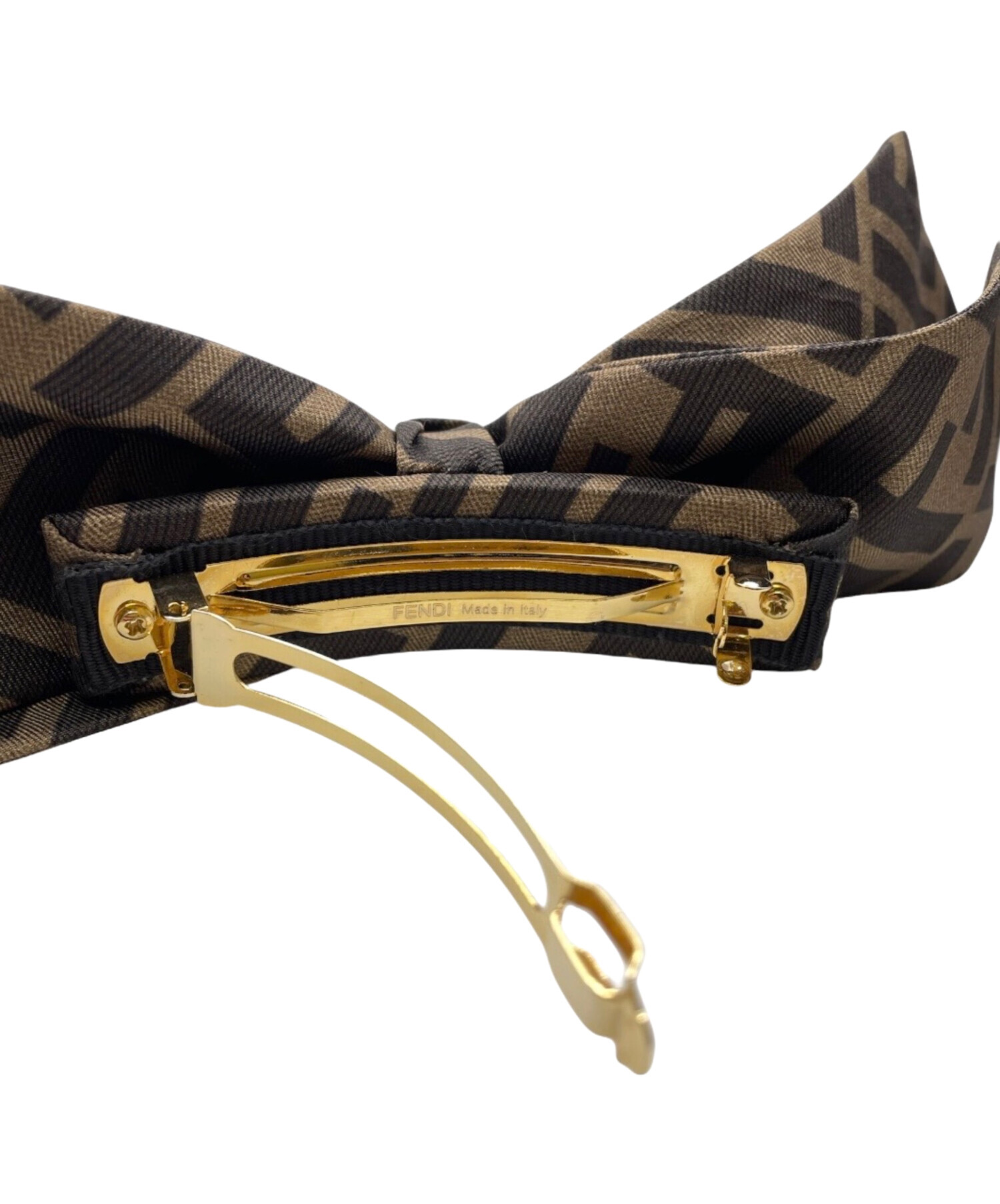 中古・古着通販】FENDI (フェンディ) ズッカ柄リボンバレッタ ブラウン