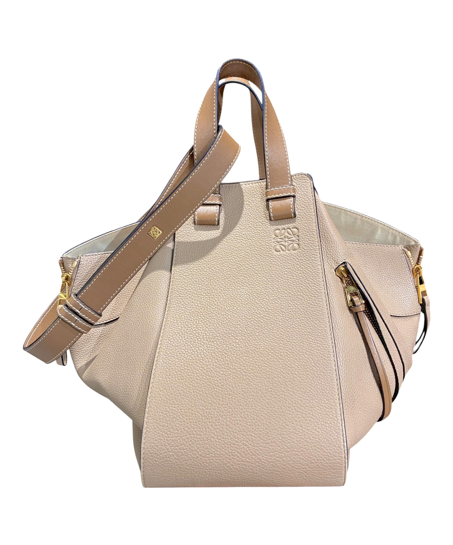 中古・古着通販】LOEWE (ロエベ) 2WAYバッグ ベージュ サイズ:スモール