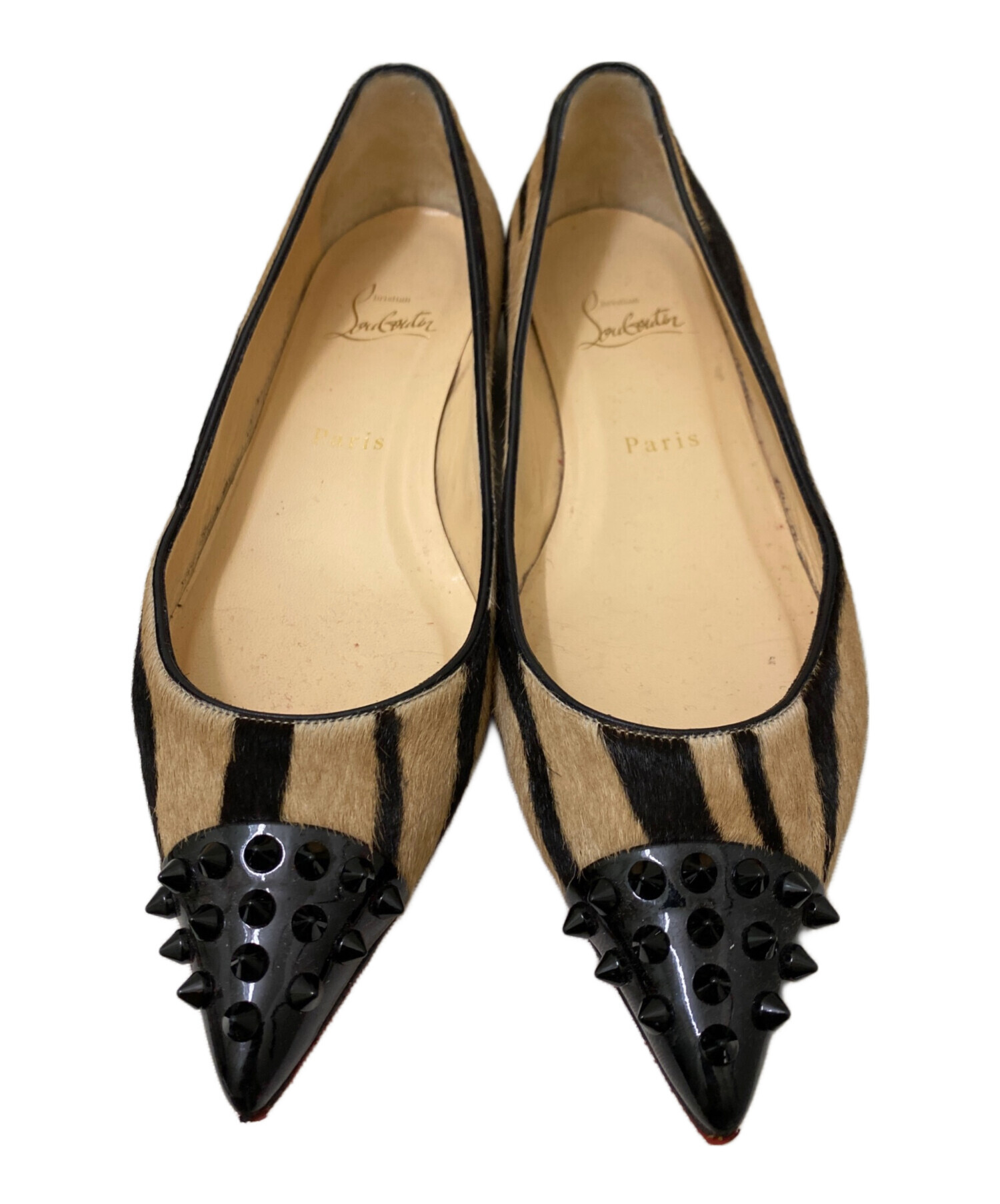 Christian Louboutin スタッズ フラットシューズ 中古・古着通販】Christian Louboutin (クリスチャン・ルブタン