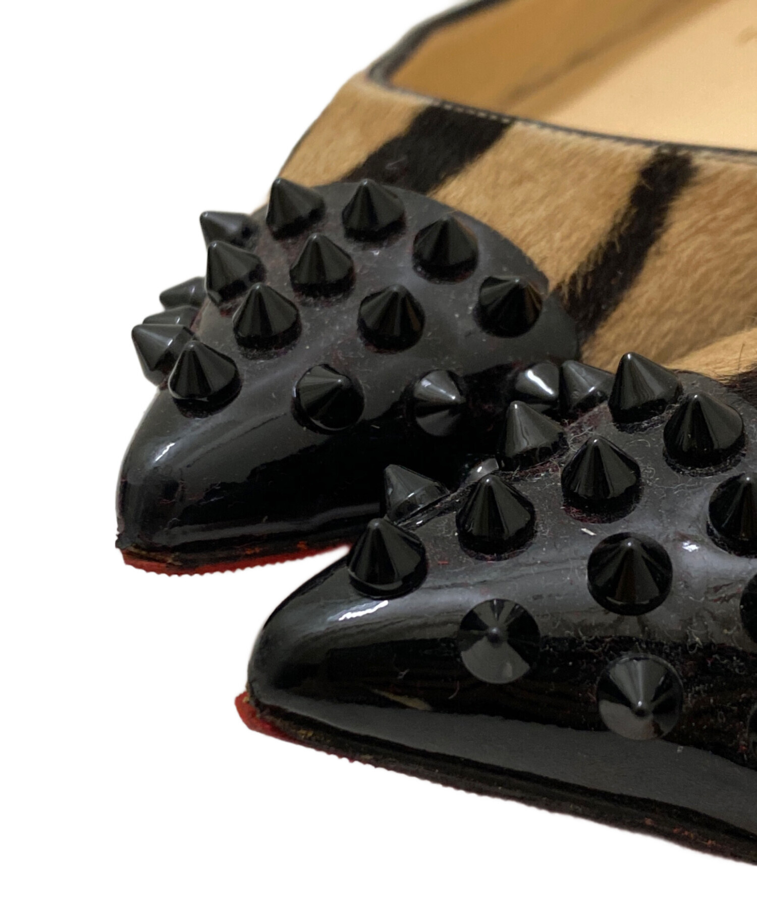 美品　Christian Louboutin スタッズ フラットシューズ 36 中古・古着通販】Christian Louboutin (クリスチャン・ルブタン
