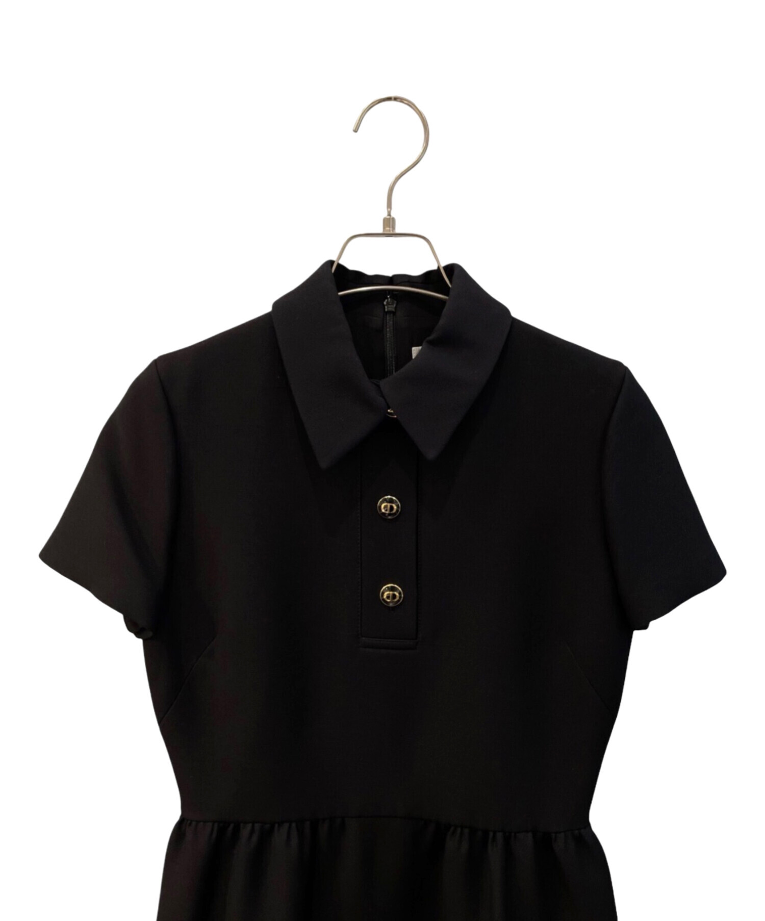 DIOR CD ボタン ショートドレス DIOR CD ボタン ショートドレス Short Dress with CD Buttons Black