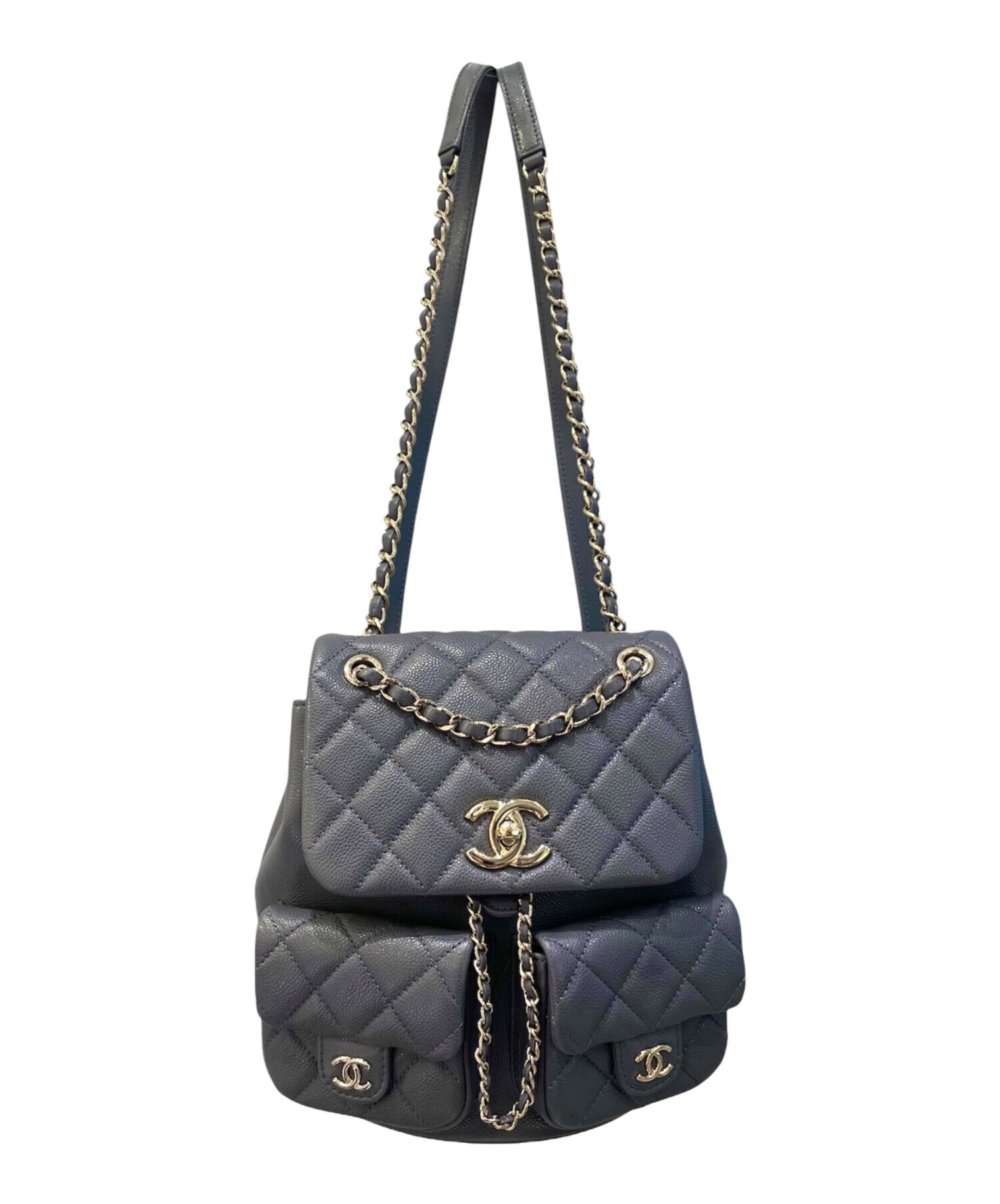 CHANEL マトラッセ　バックパック 中古・古着通販】CHANEL (シャネル) マトラッセデュマチェーンバッグ