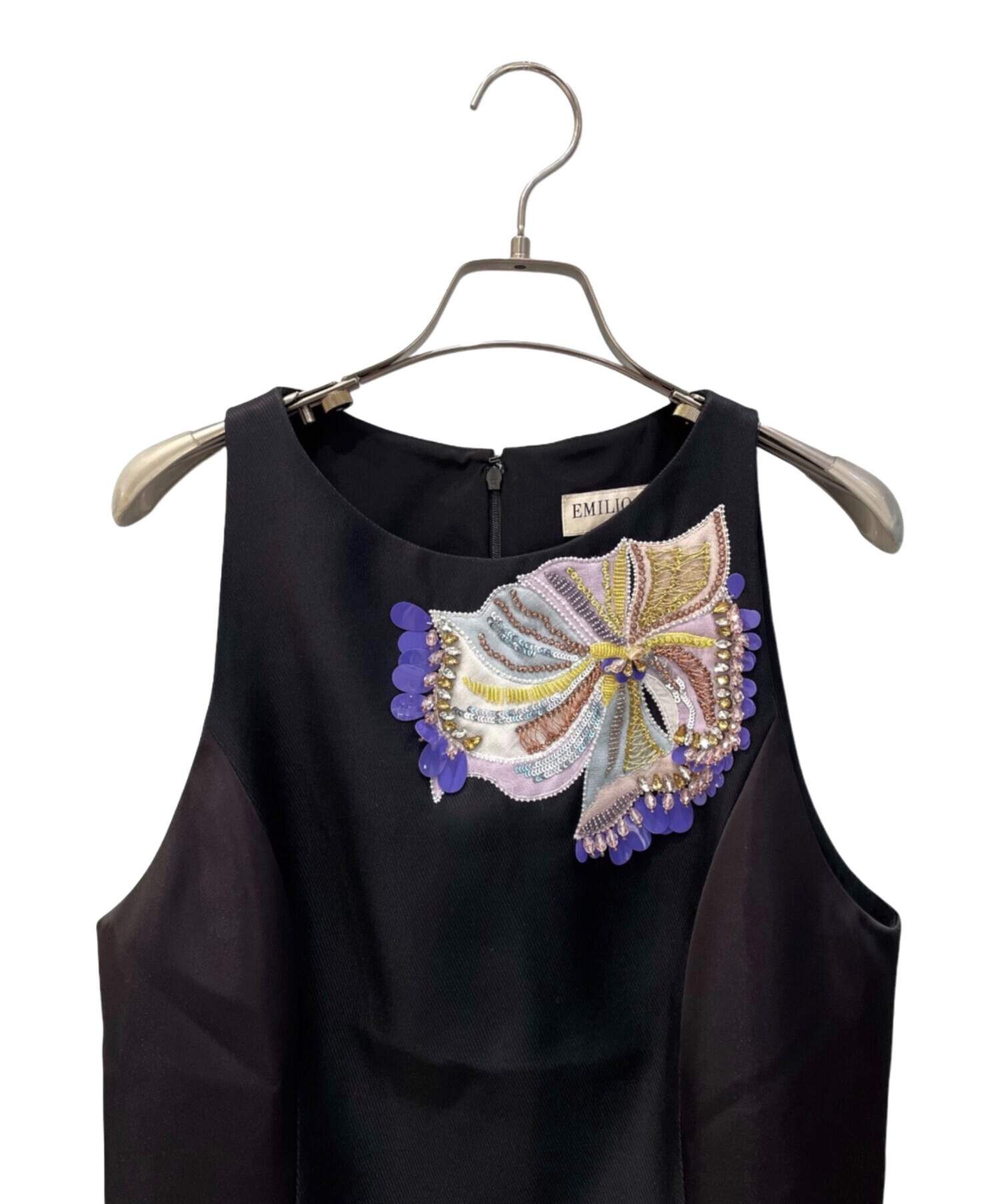 EMILIO PUCCI　エミリオプッチ柄ノースリーブ ビーズタッセリボン付き 中古・古着通販】Emilio Pucci (エミリオ プッチ) ノースリーブ