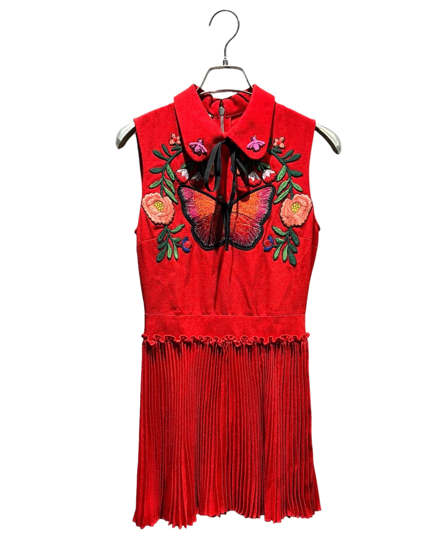 中古・古着通販】GUCCI (グッチ) フローラルフラワー刺繍ワンピース