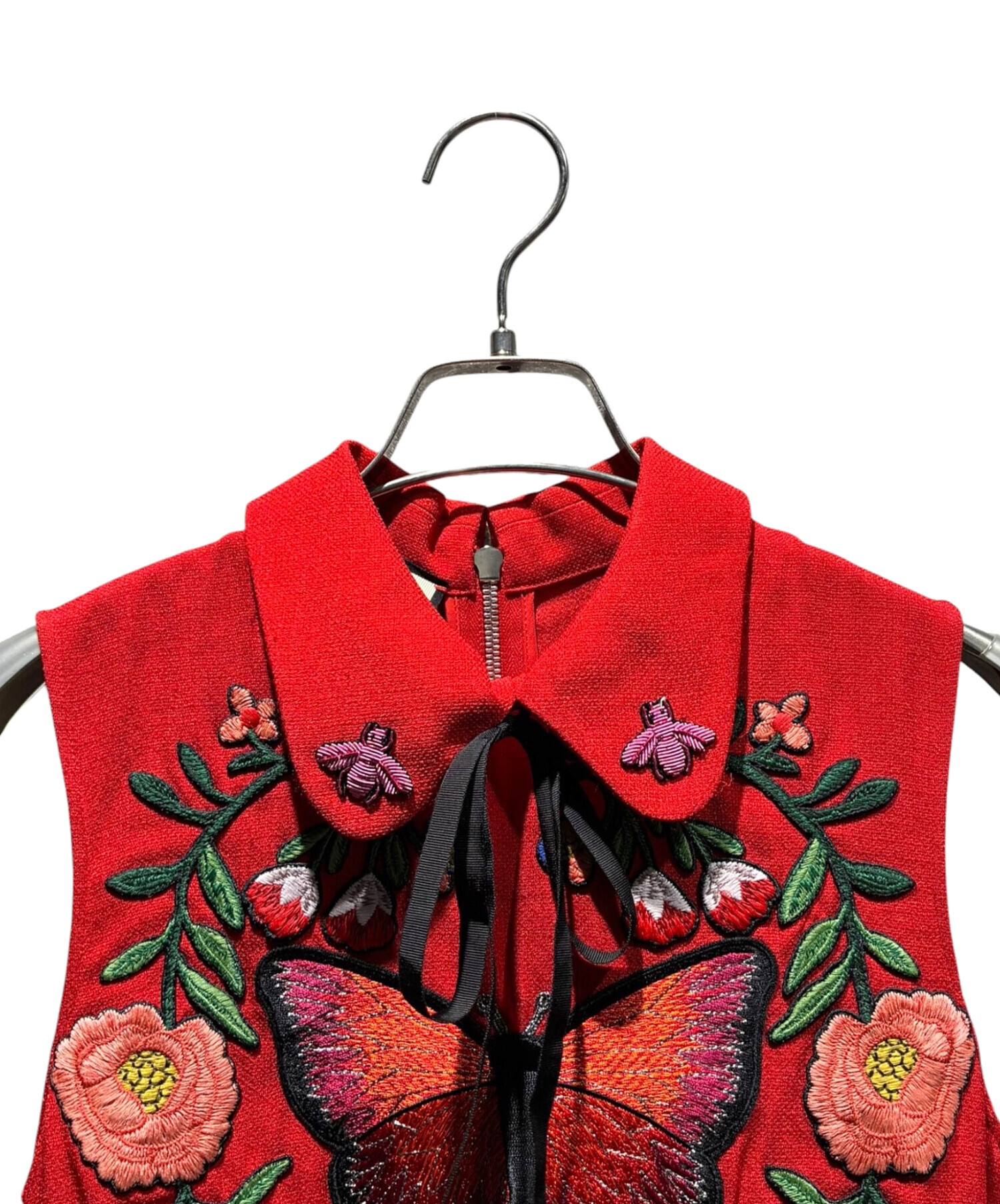 中古・古着通販】GUCCI (グッチ) フローラルフラワー刺繍ワンピース