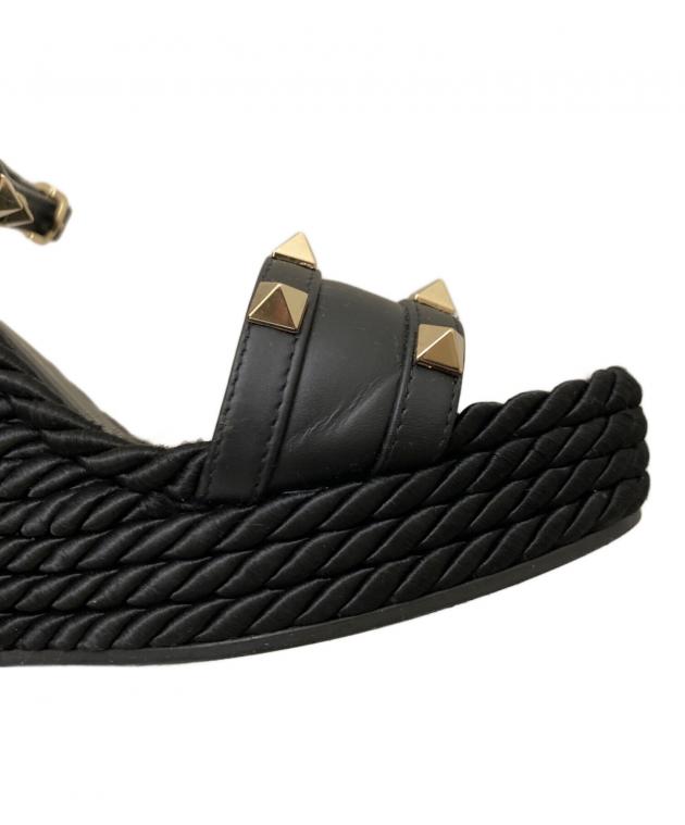 VALENTINO GARAVANI スタッズ エスパドリーユ サンダル 37 中古・古着通販】VALENTINO GARAVANI (ヴァレンティノ・ガラヴァーニ