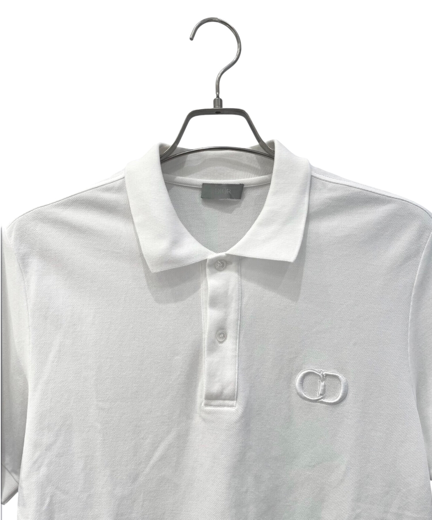 Christian Dior 長袖 ポロシャツ ホワイト 中古・古着通販】Dior (ディオール) ESSENTIALS CD ICON ポロシャツ