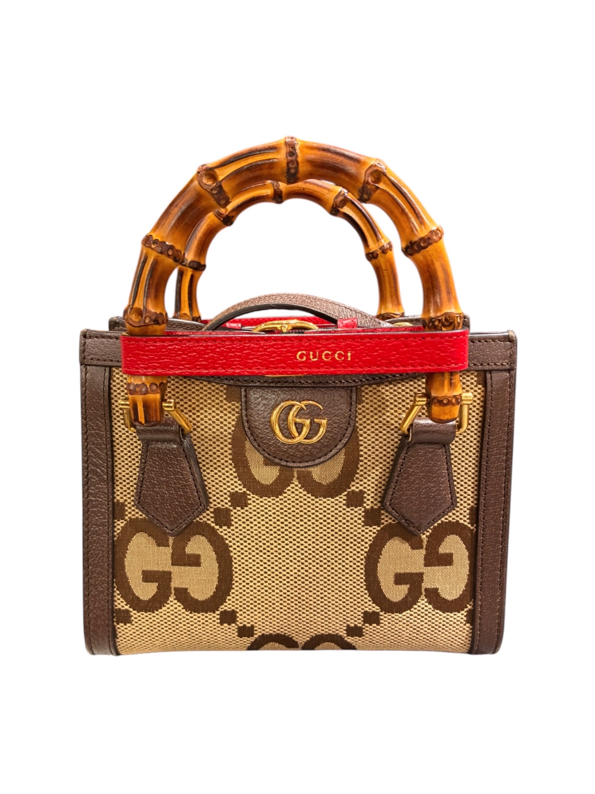 中古・古着通販】GUCCI (グッチ) ダイアナジャンボGGミニトートバッグ