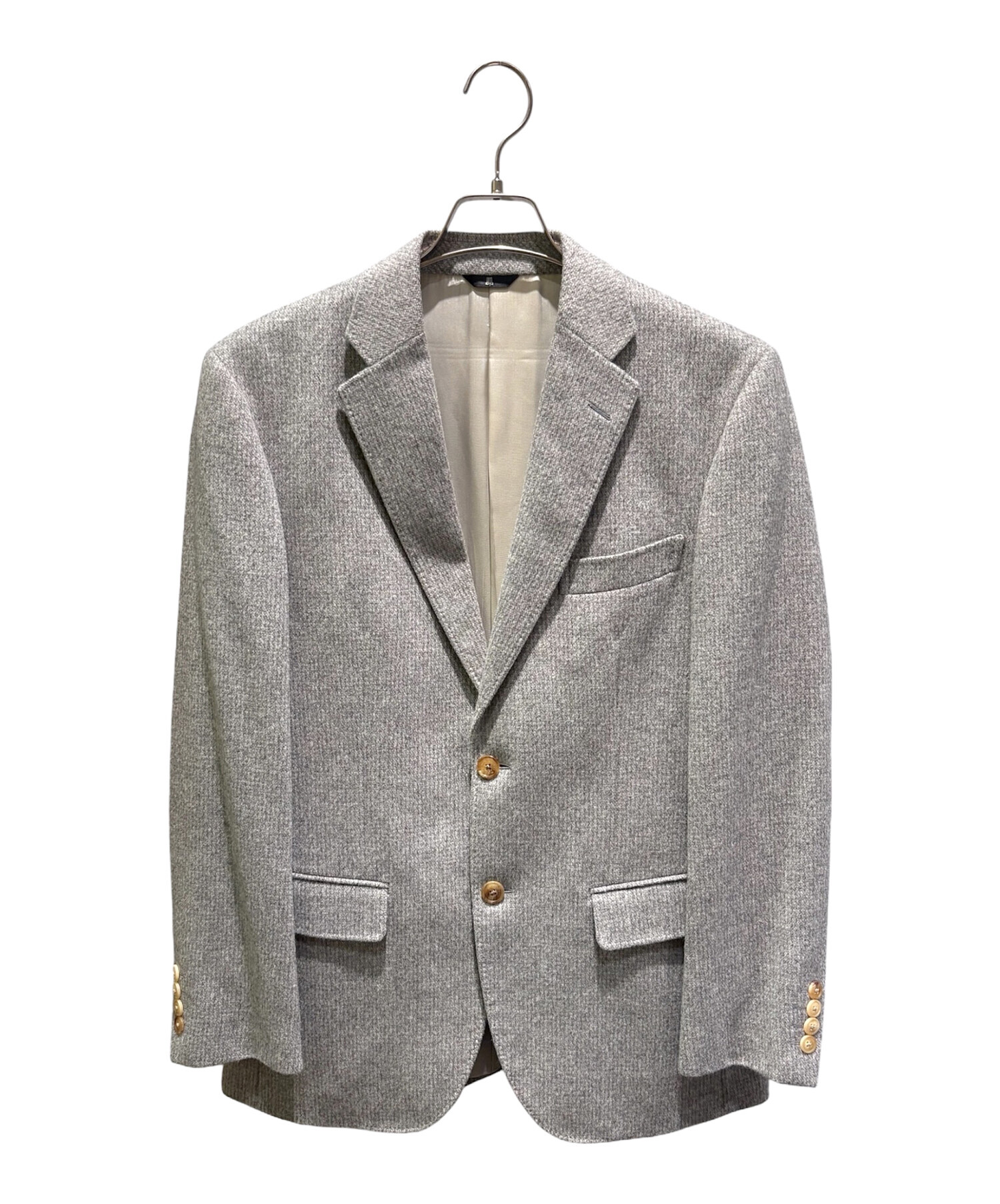 LANVIN COLLECTION テーラードジャケット グレー上質 中古・古着通販】LANVIN (ランバン) カシミヤテーラードジャケット
