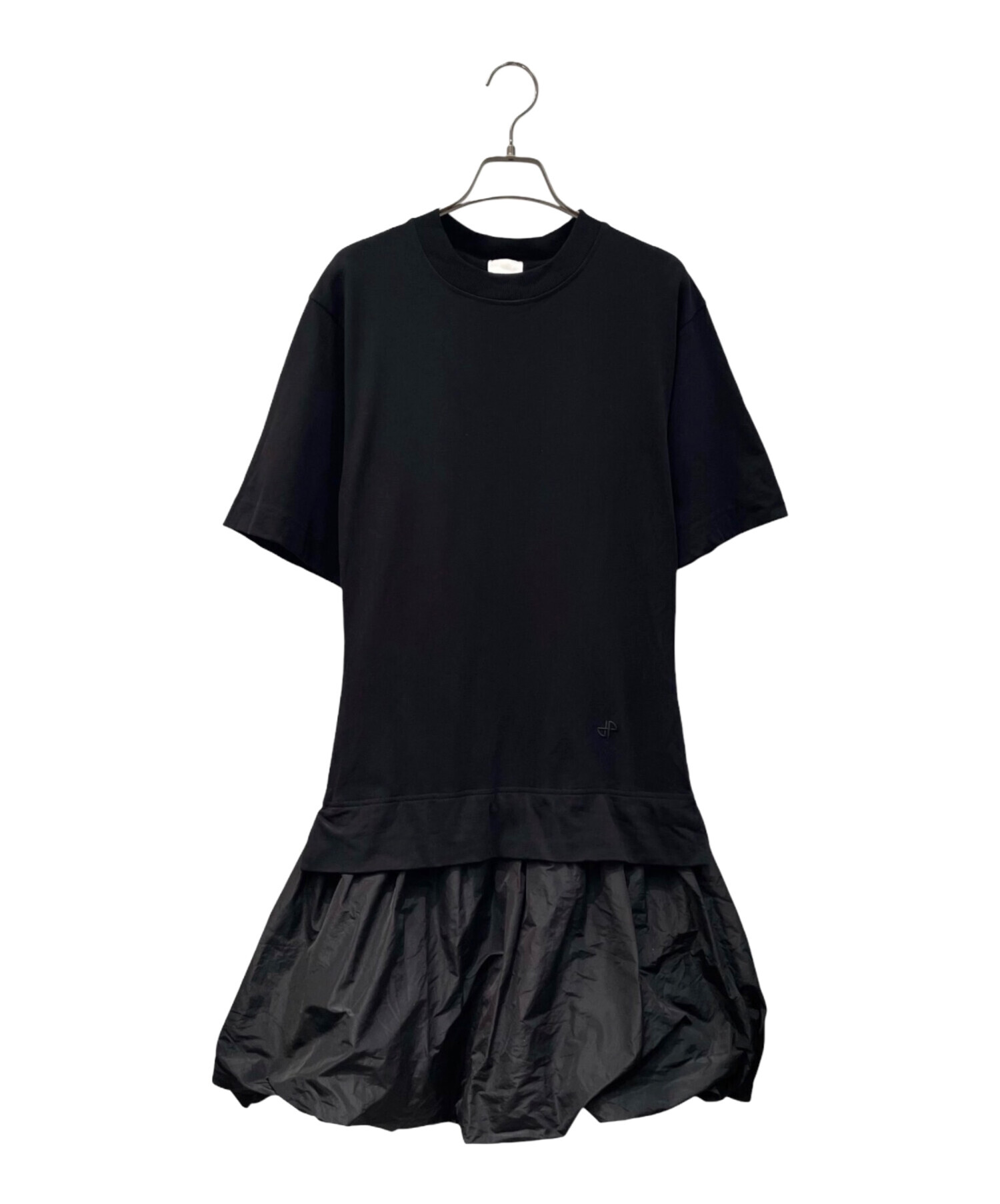 パトゥ　PATOU 半袖　チュニック　カットソー　ミニドレス　ブラック　S 中古・古着通販】patou (パトゥ) ショートスリーブドレス ブラック