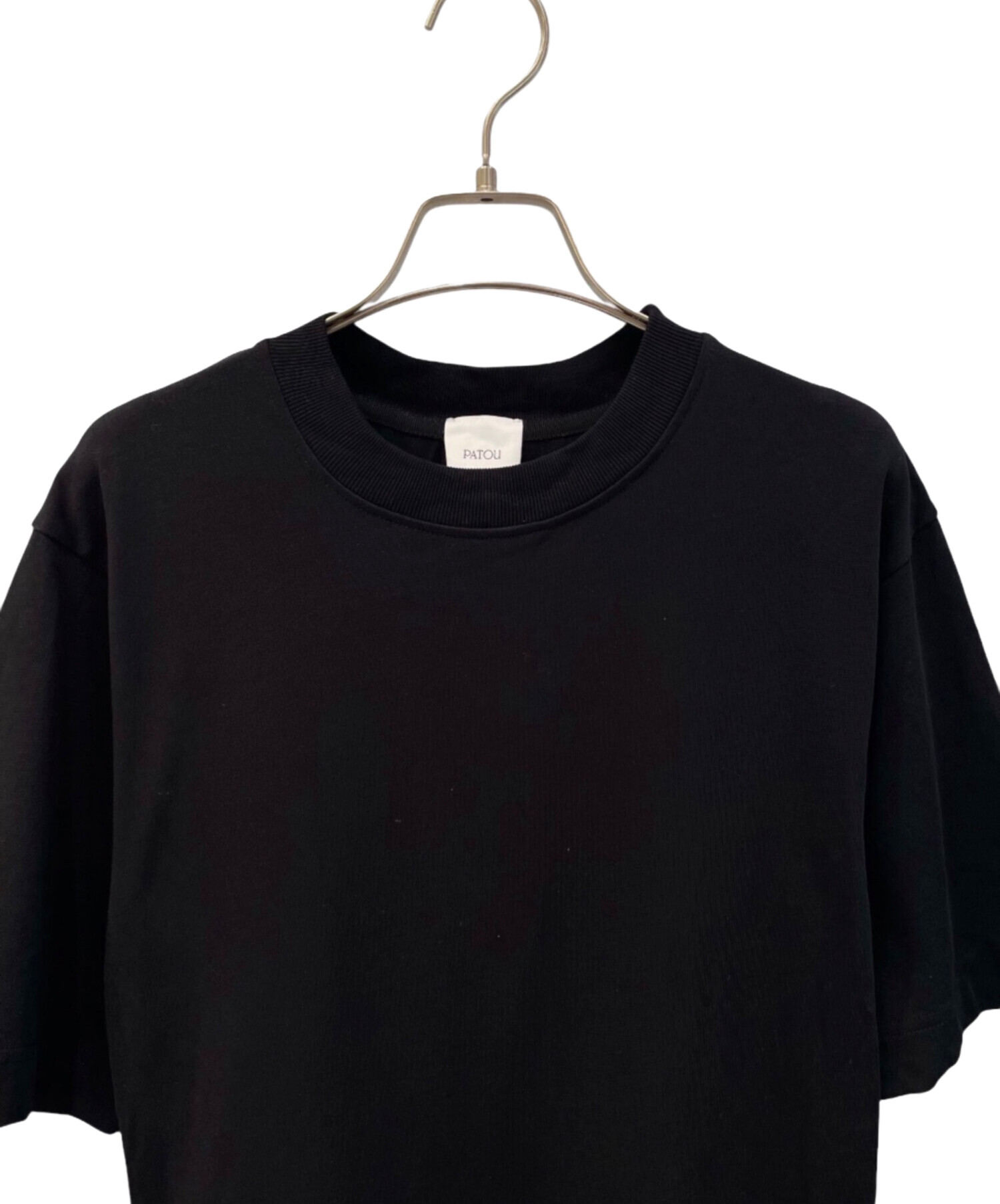 パトゥ　PATOU 半袖　チュニック　カットソー　ミニドレス　ブラック　S 中古・古着通販】patou (パトゥ) ショートスリーブドレス ブラック
