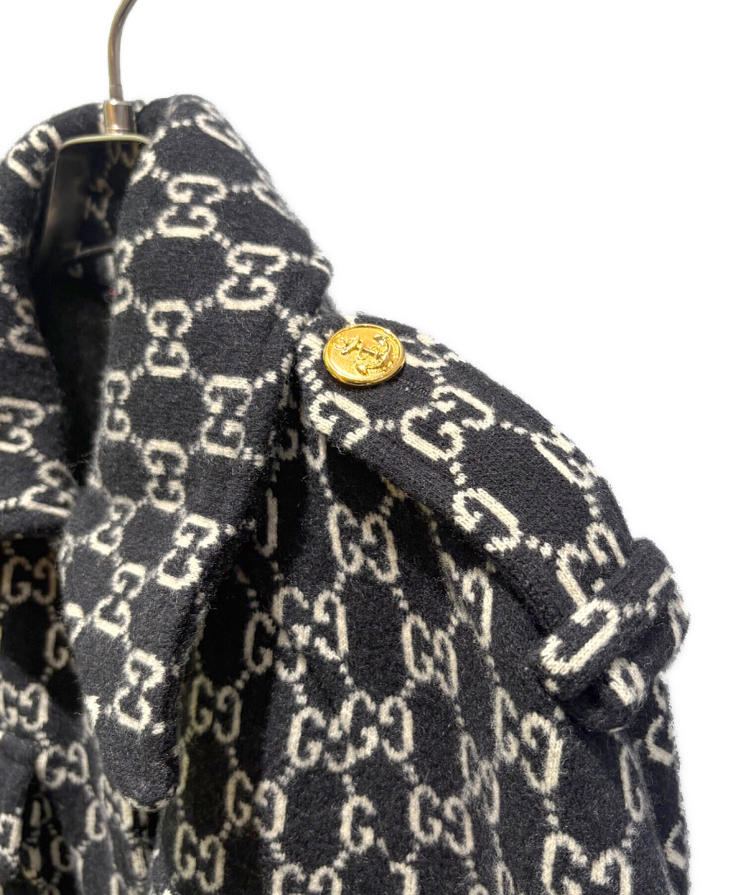 中古・古着通販】GUCCI (グッチ) GGジャカード フェルトウールケープ