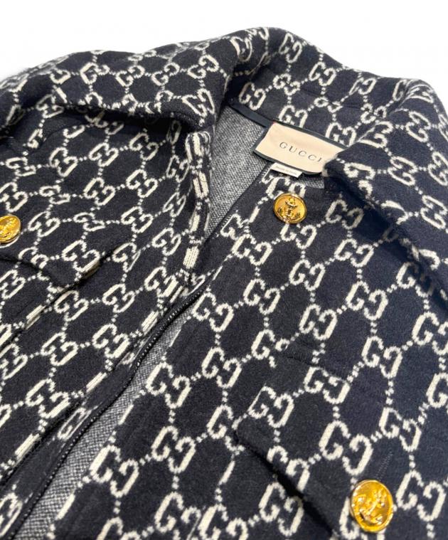 中古・古着通販】GUCCI (グッチ) GGジャカード フェルトウールケープ