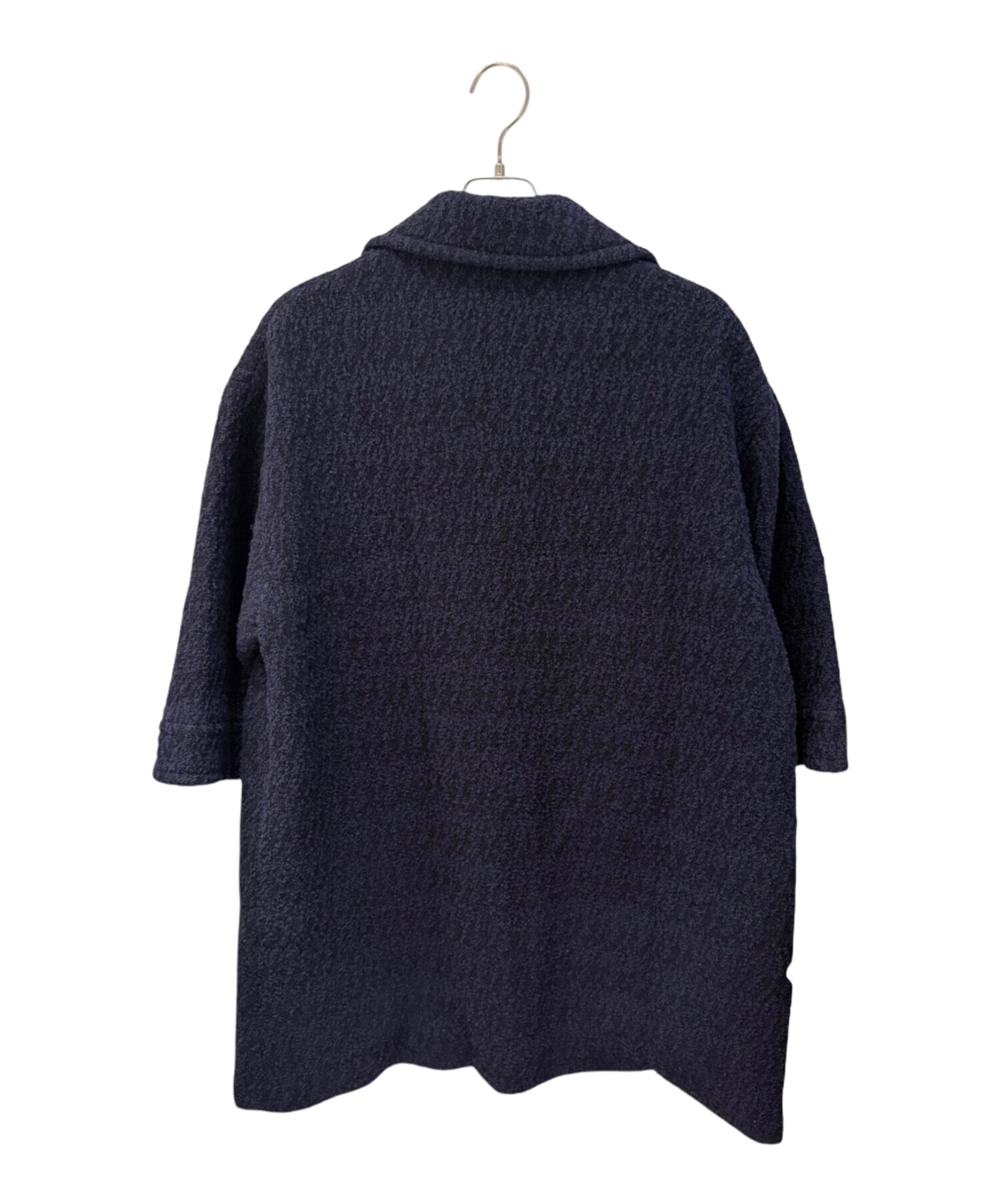 GUCCI グッチ　コート　ダークグレー Mサイズ 中古・古着通販】GUCCI (グッチ) ソフトツイードブークレ オーバー
