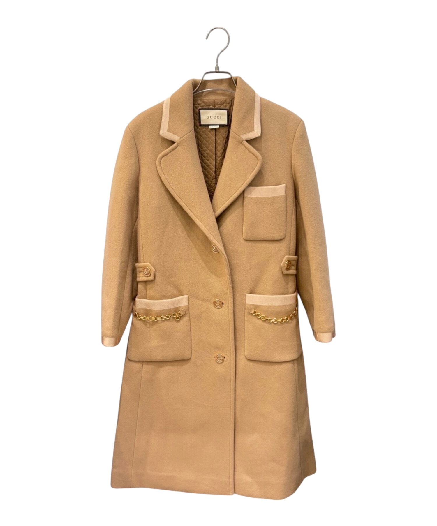 中古・古着通販】GUCCI (グッチ) GGボタンウールチェスターコート