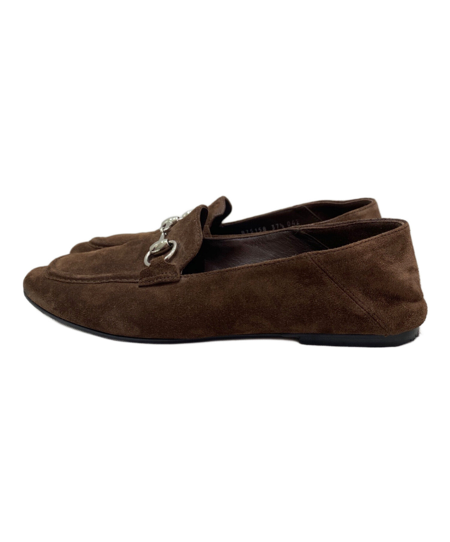 GUCCI／グッチ／ホースビット／ブラウン スエード／37 中古・古着通販】GUCCI (グッチ) ホースビット付 ウィメンズ
