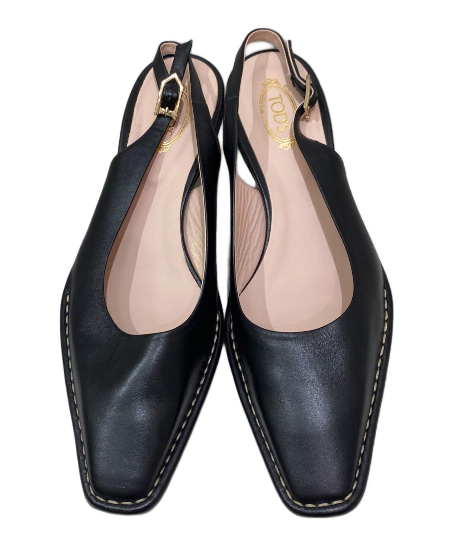 中古・古着通販】TOD'S (トッズ) レザーパンプス ブラック サイズ:38