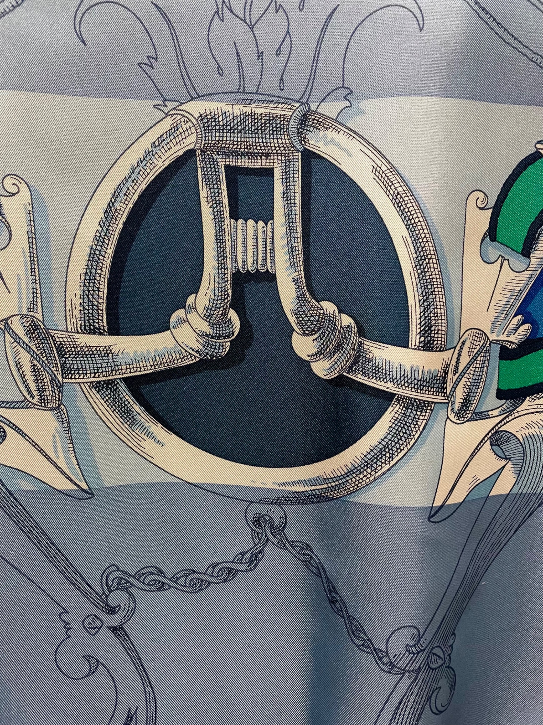 中古・古着通販】HERMES (エルメス) シルク切替半袖ニット/L