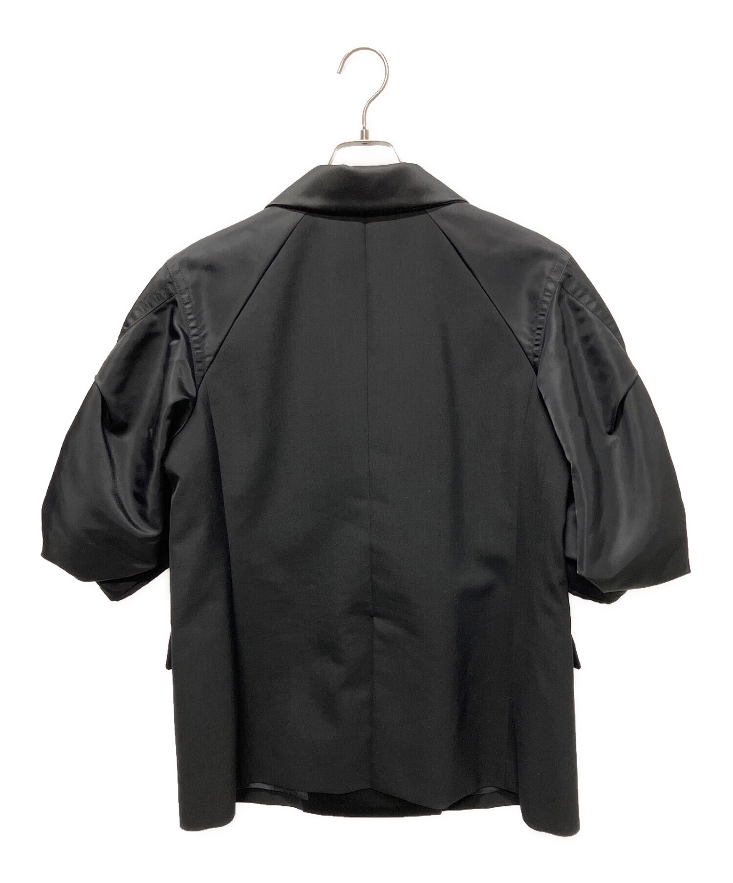 中古・古着通販】sacai (サカイ) Nylon Twill Mix Jacket ブラック 