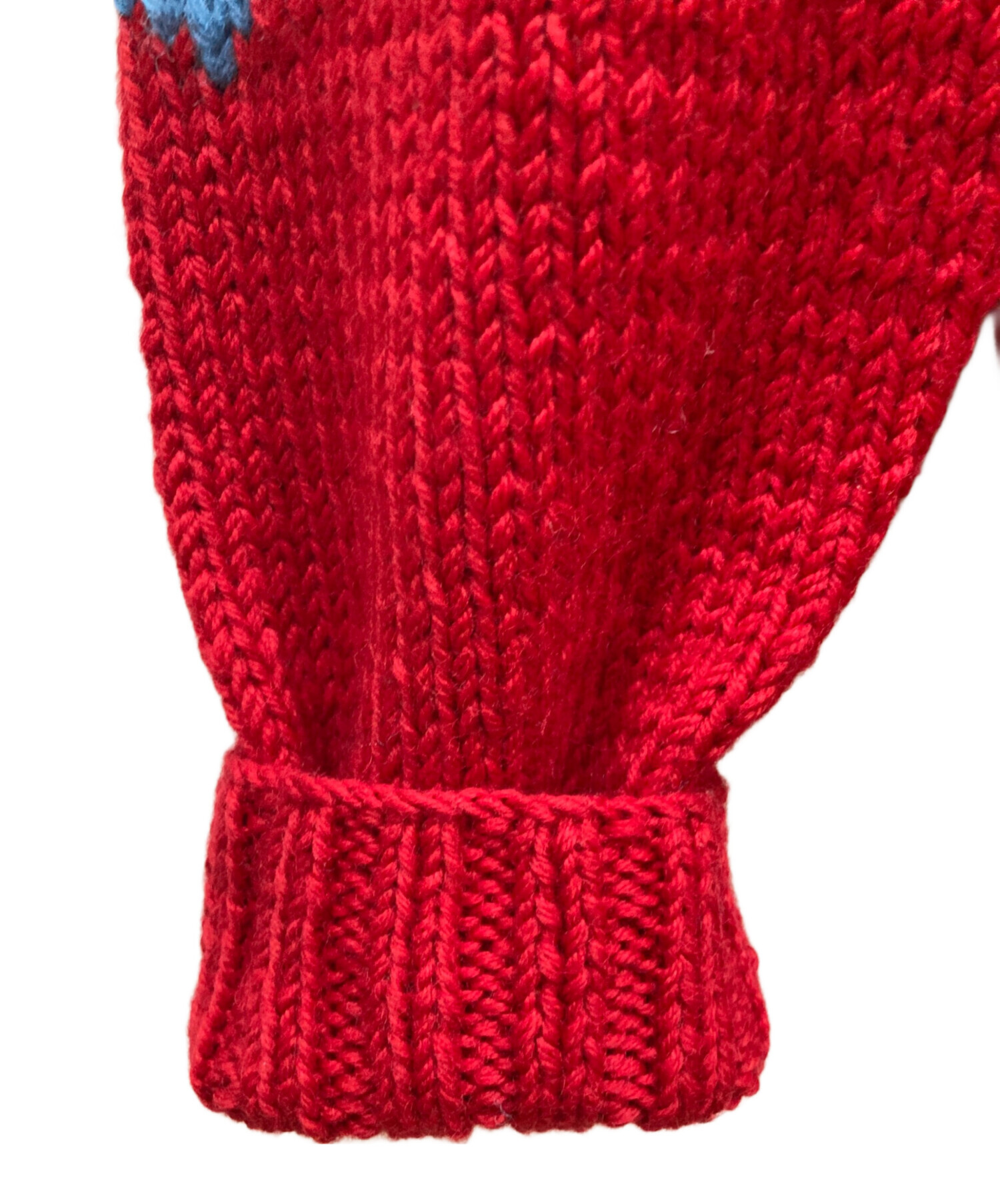 中古・古着通販】EVISU (エヴィス) カウチンニットカーディガン レッド