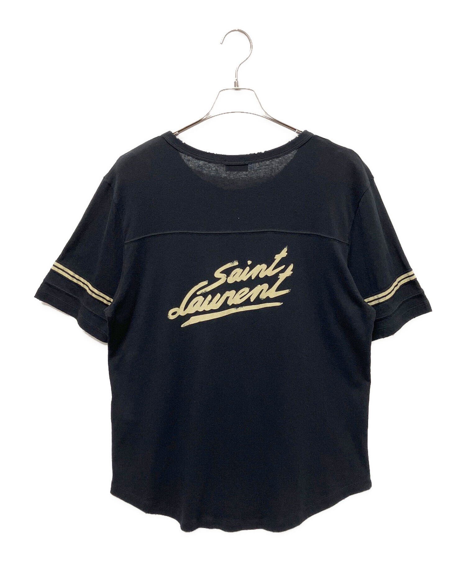 極美品 サンローラン Tシャツ YSL ヴィンテージ加工 ロゴ刺繍 saint 