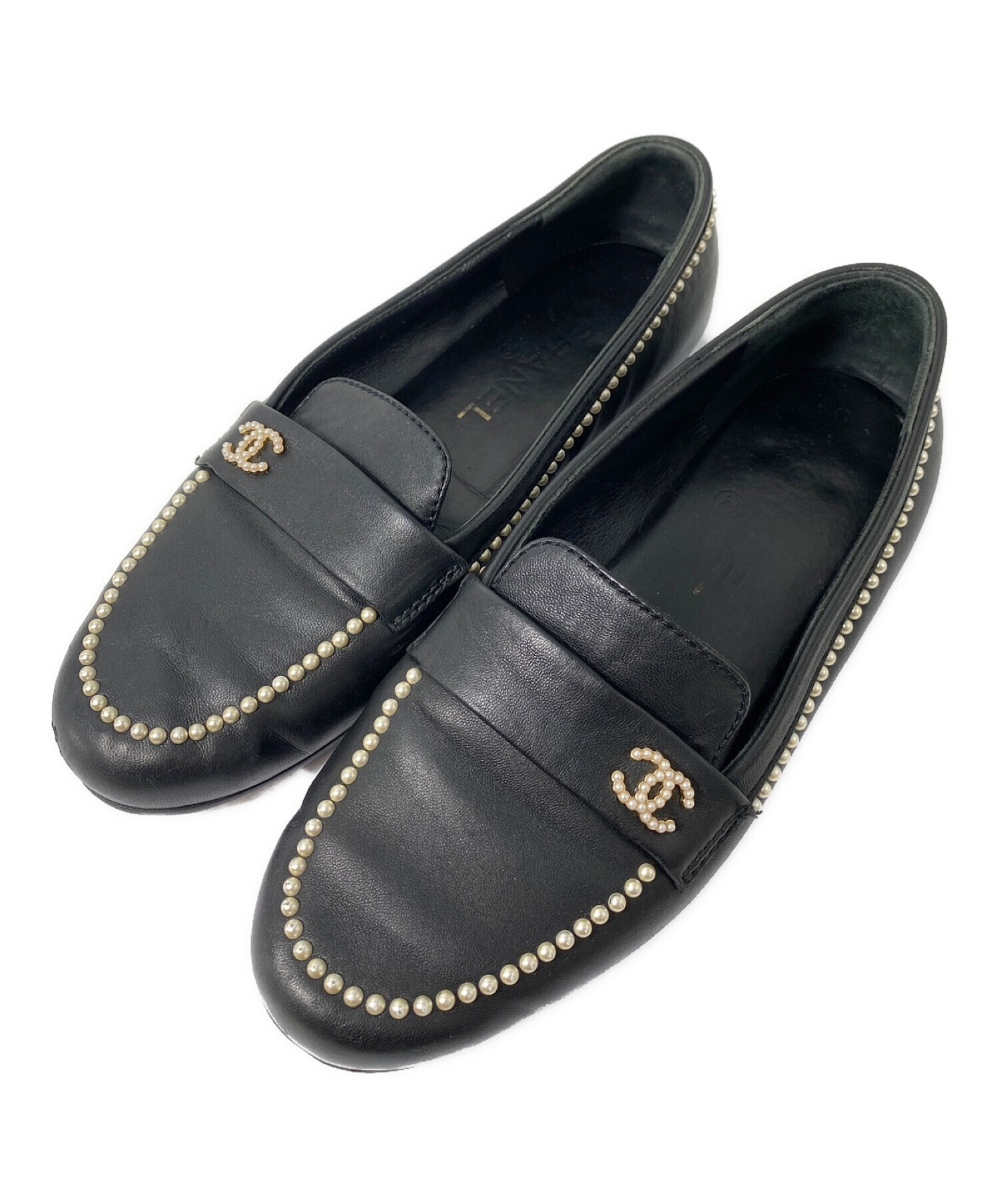 中古・古着通販】CHANEL (シャネル) ココマークパール レザー