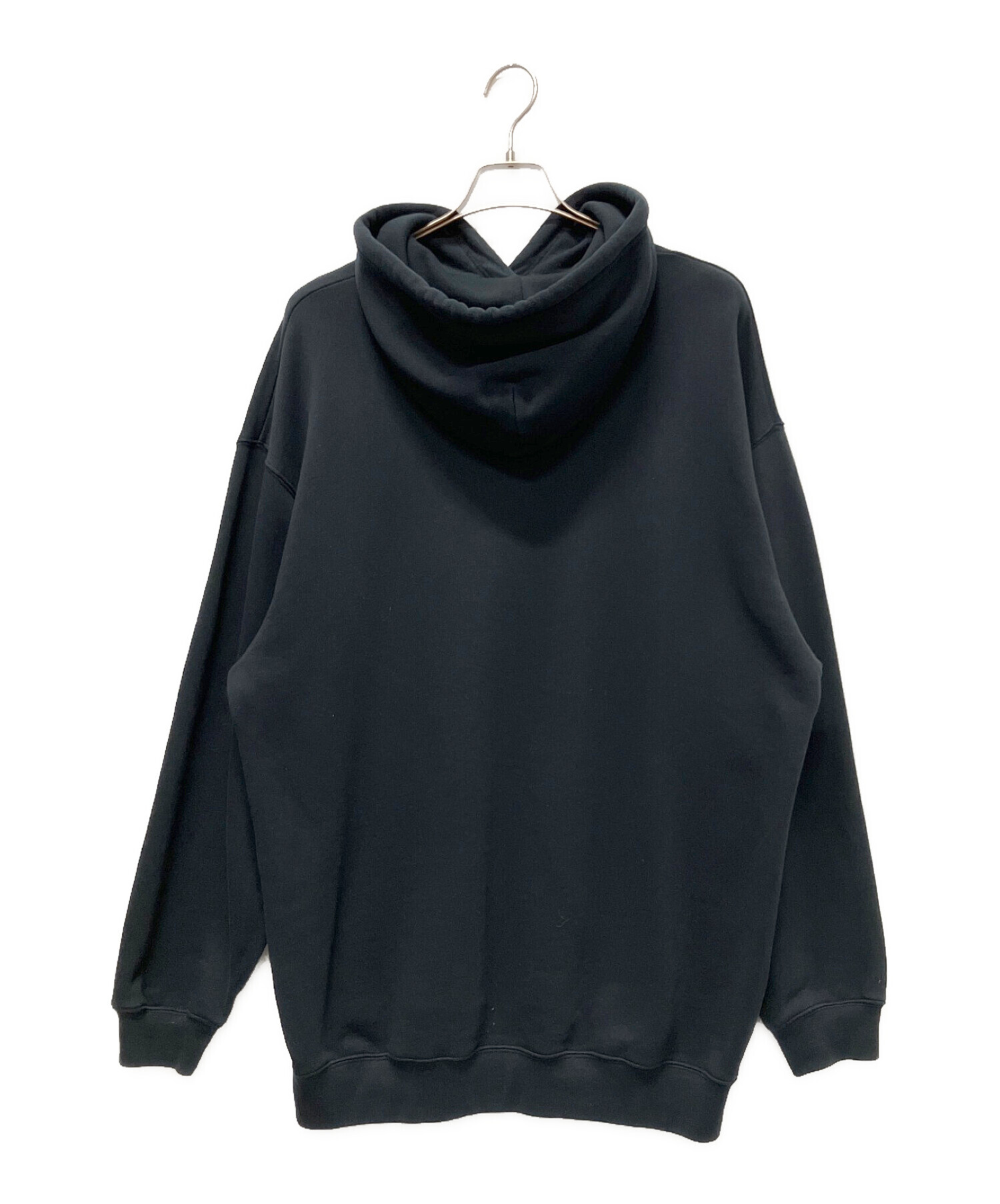 【美品・XL】バレンシアガ　BB レインボーロゴ　パーカー　フード　ブラック 中古・古着通販】BALENCIAGA (バレンシアガ) レインボーBBロゴプル