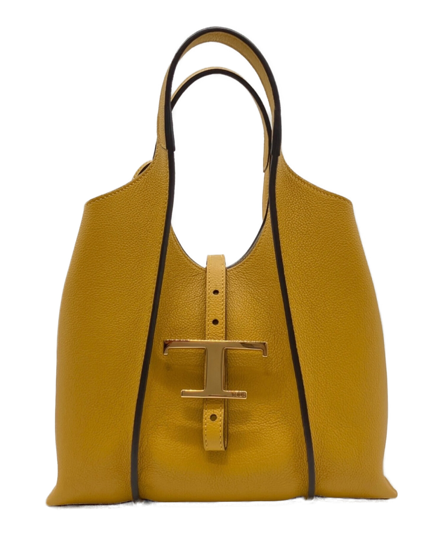 トッズ TOD’S トートバッグ レザー フリンジ バイカラー イエロー 中古・古着通販】TOD'S (トッズ) Tタイムレス レザー ショッピング