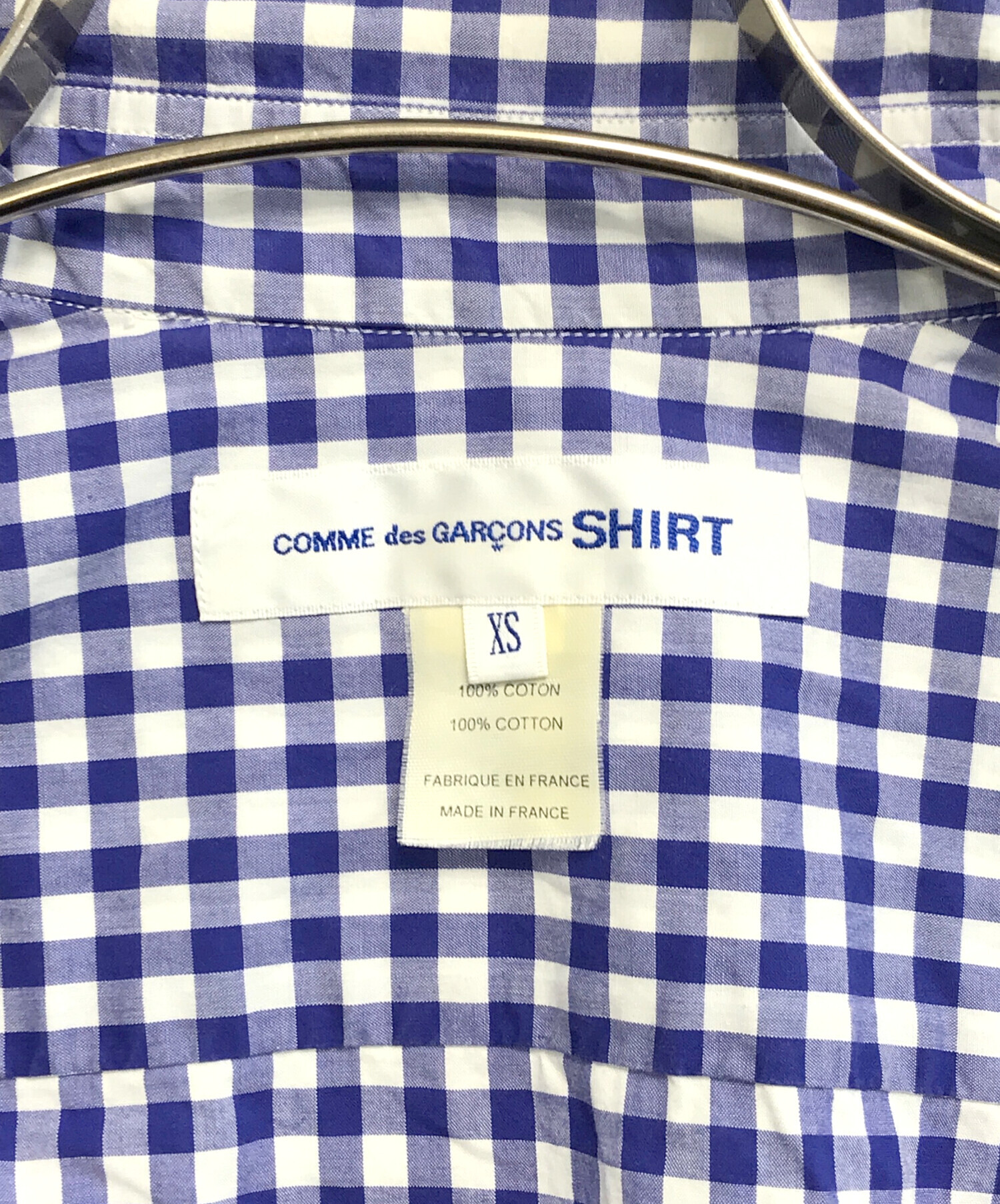 COMME des GARCONS チェックジャガード 半袖 トップス コムデギャルソンシャツCOMME des GARCONS SHIRT ギンガムチェック